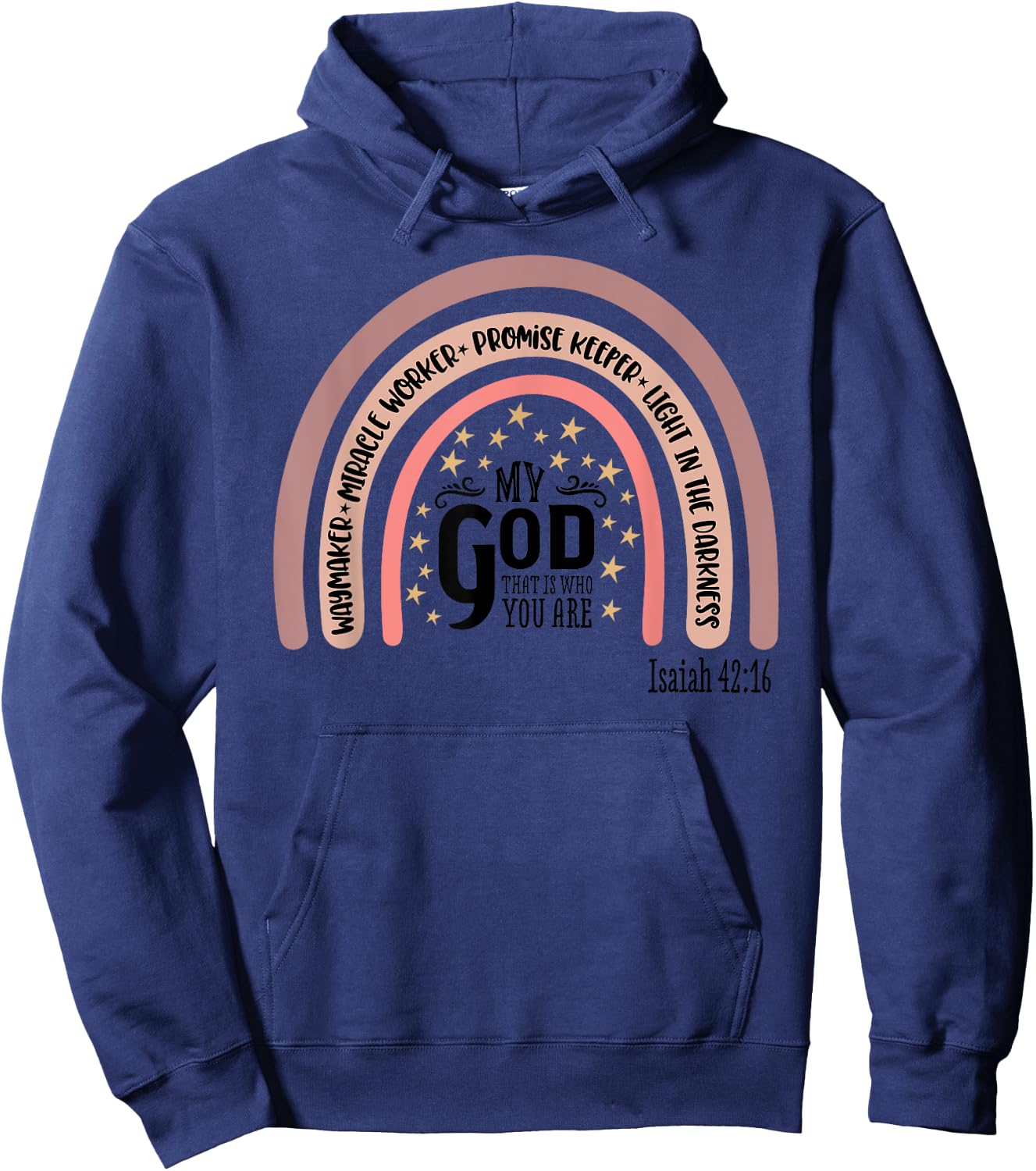 Waymaker My God Light in the Darkness Inspirational Waymaker Hoodie - Hoodie | Navy