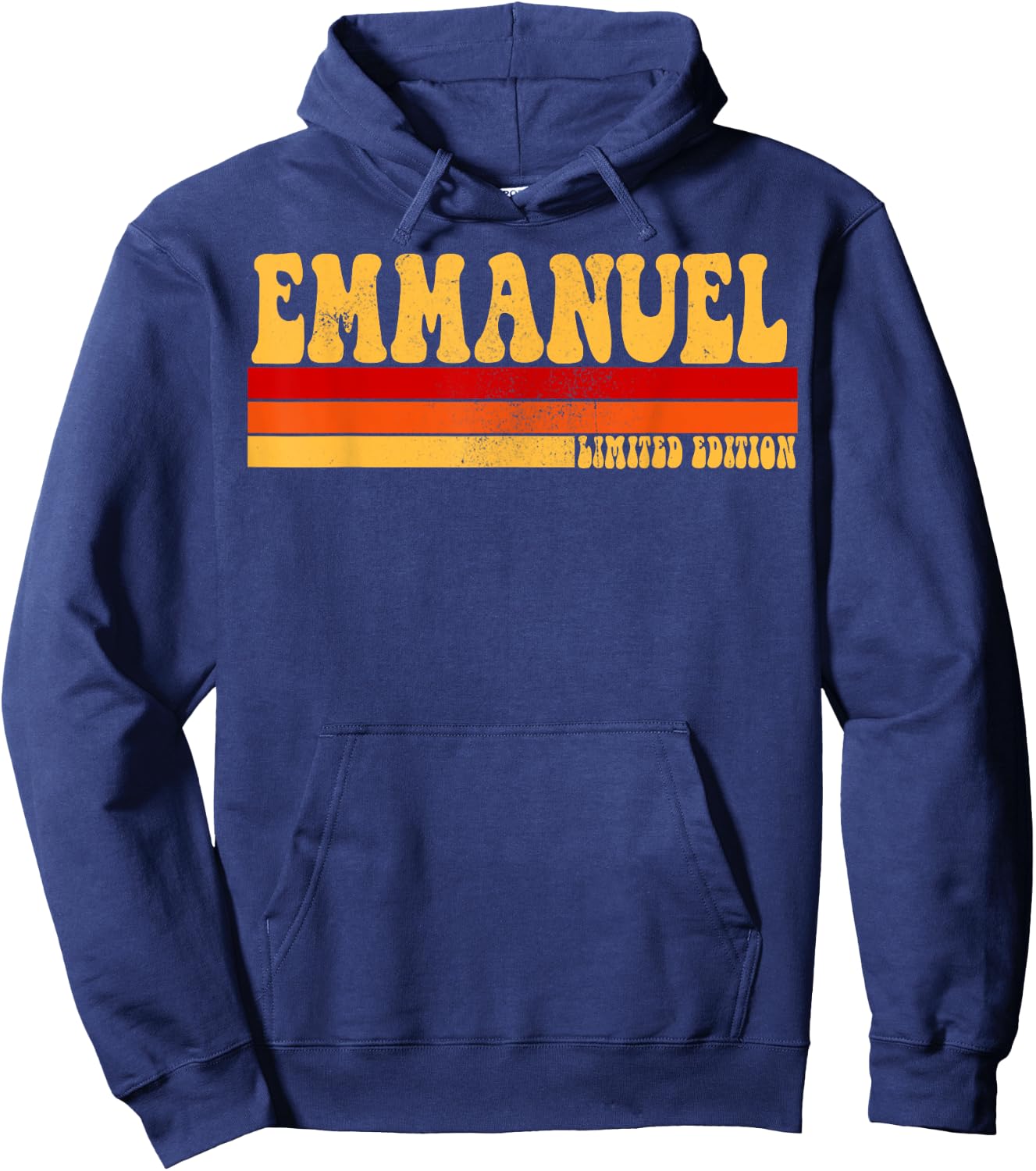 EMMANUEL Name Personalized Idea Men Retro Vintage EMMANUEL Hoodie - Hoodie | Navy