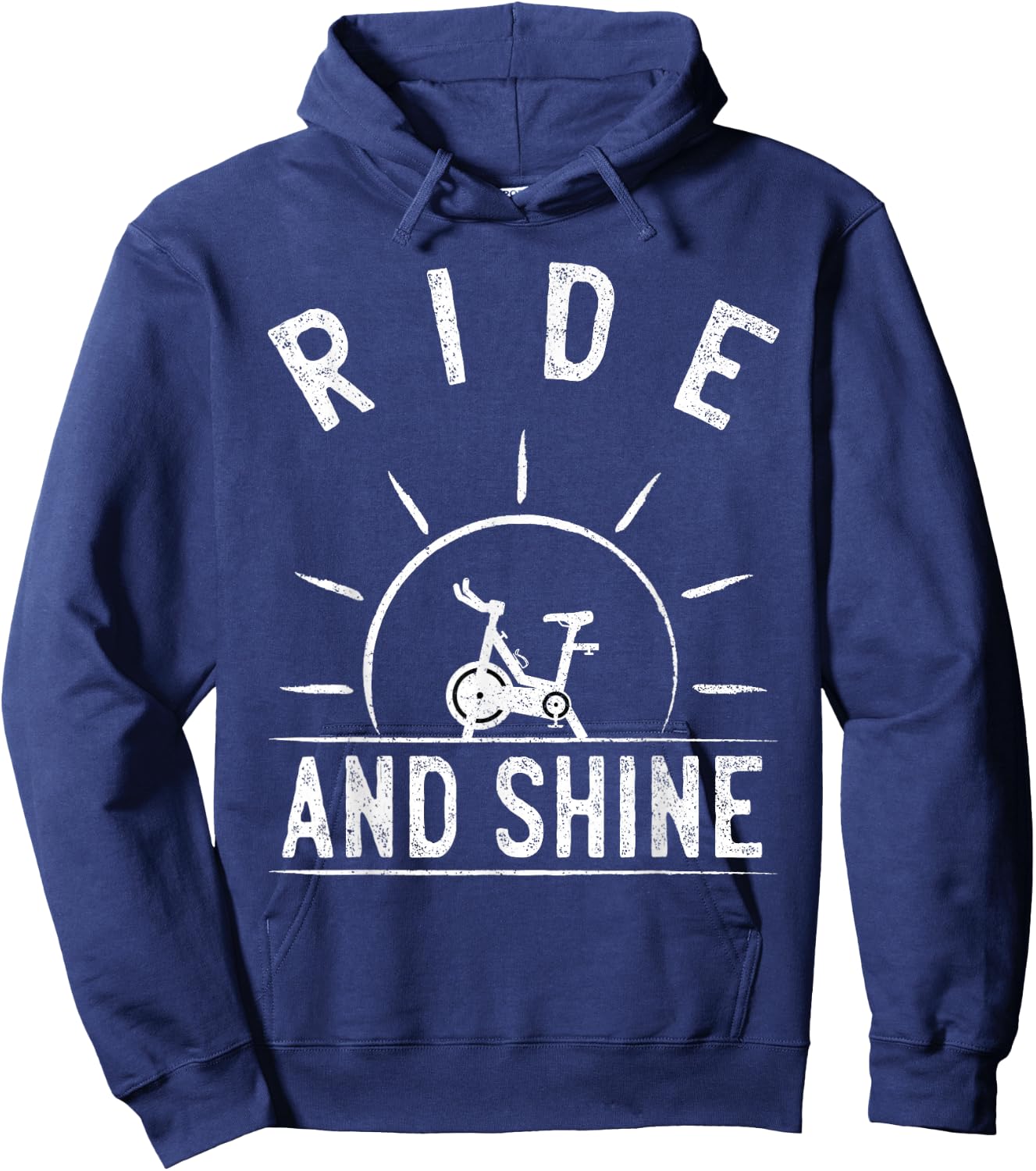 Ride and Shine Funny Indoor Spinning Spin Class Workout Gym Hoodie - Hoodie | Navy