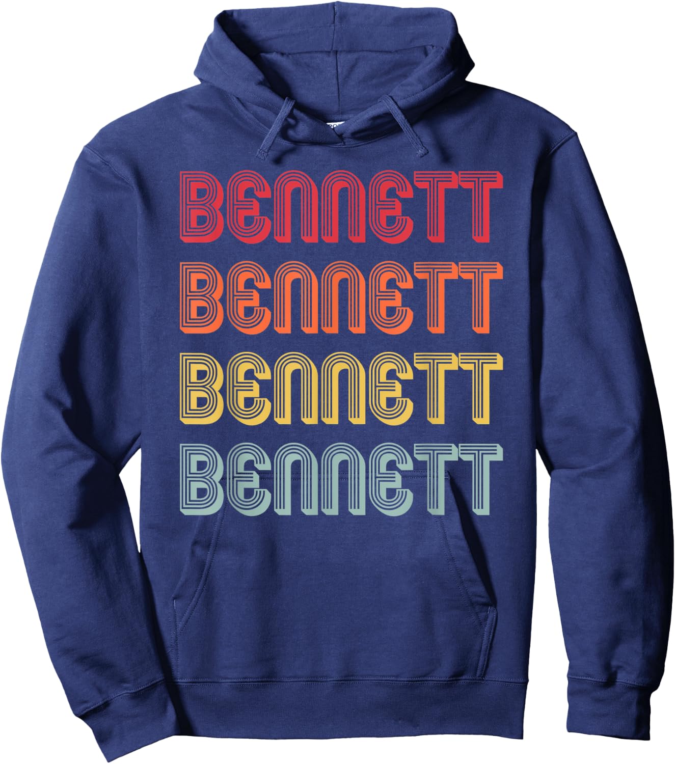 BENNETT Gift Surname Funny Retro Vintage Birthday Reunion Hoodie - Hoodie | Navy