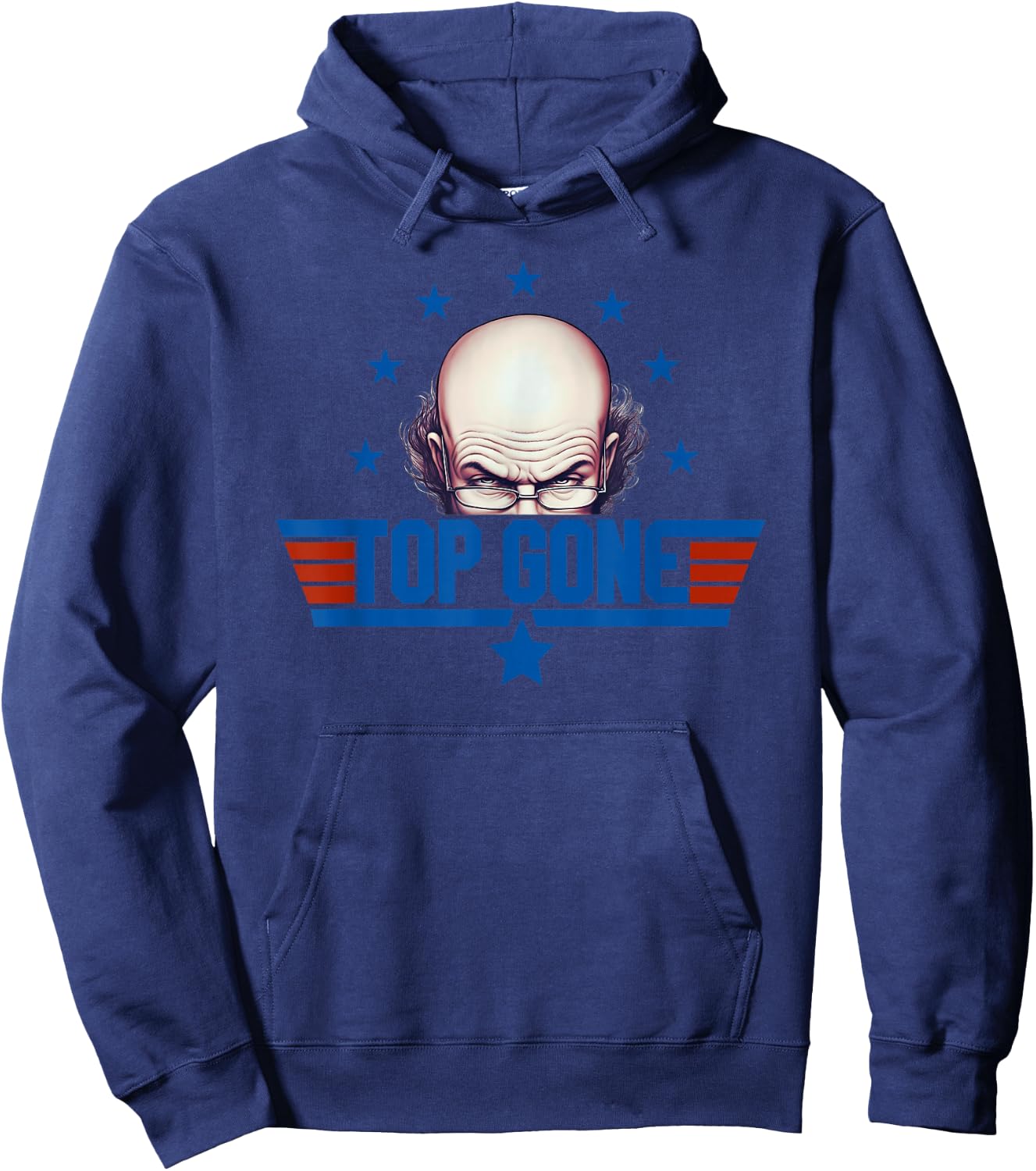 Humorous Receding Hairline - Funny Gift Top Gone Hoodie - Hoodie | Navy