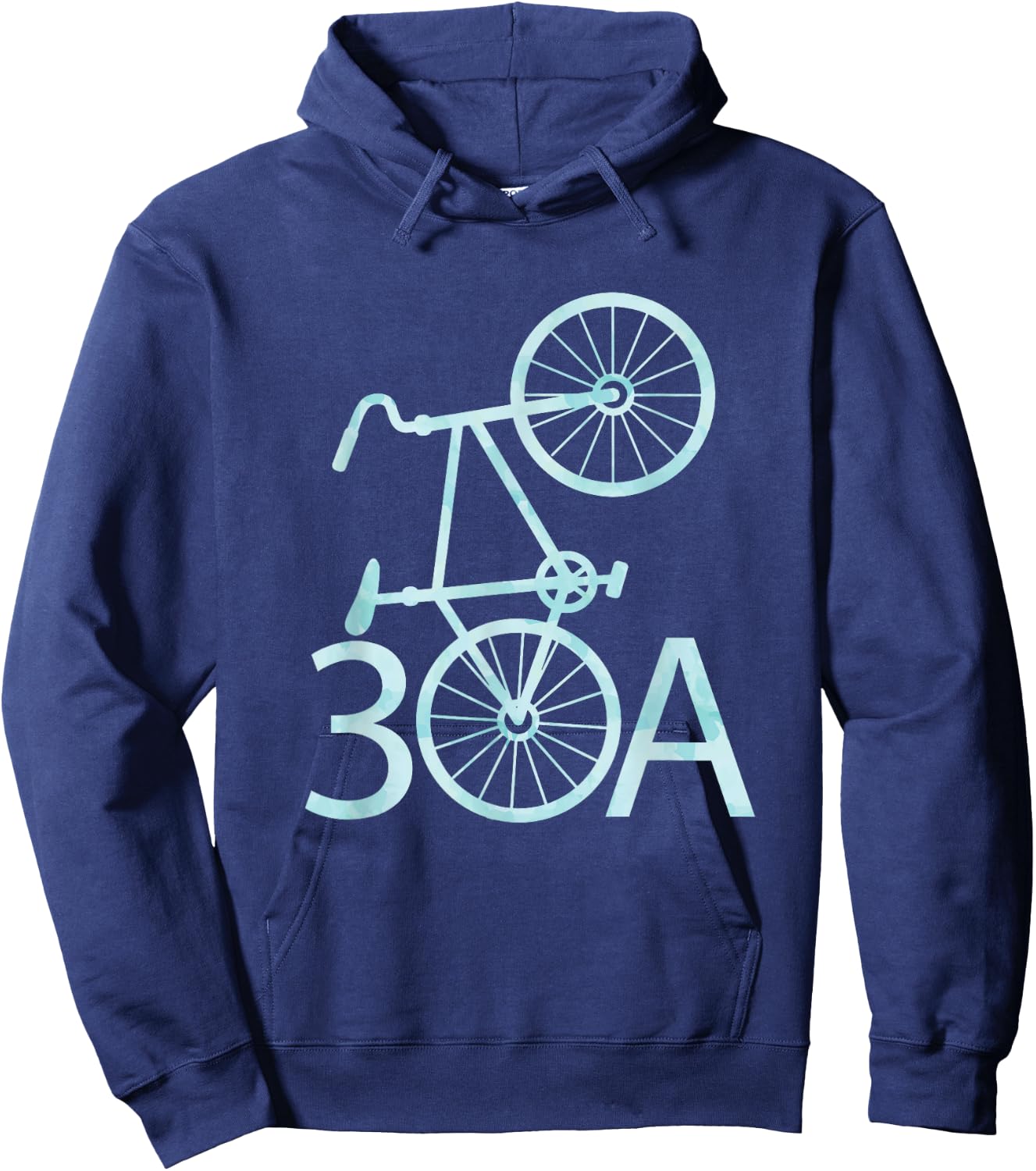 Watercolor 30A Bike | Seaside, Florida Hoodie - Hoodie | Navy