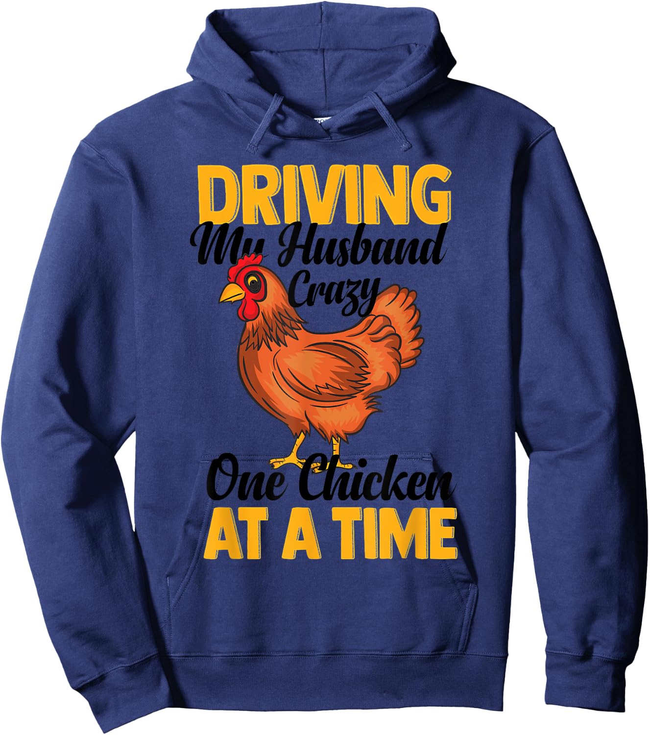 Funny Crazy Chicken Lady Gift Fowl Animal Lover Women Hoodie - Hoodie | Navy