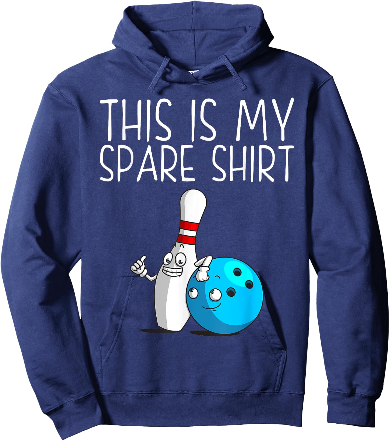 Funny Bowling Gift Women Cool Bowler Spare Ball Pin Hoodie - Hoodie | Navy