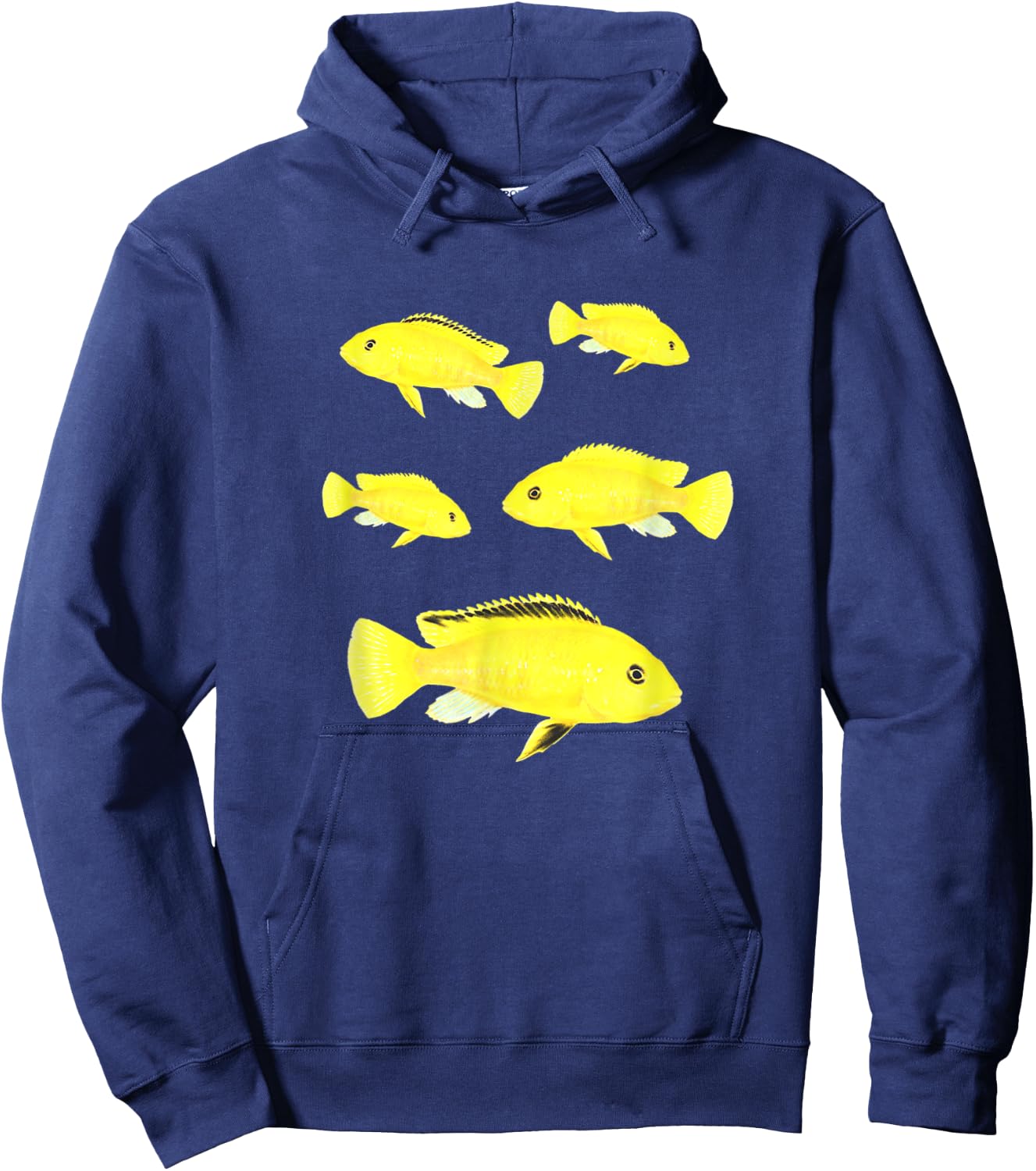 Yellow Lab Cichlids Lake Malawi Cichlid Fish Breeders Hoodie - Hoodie | Navy