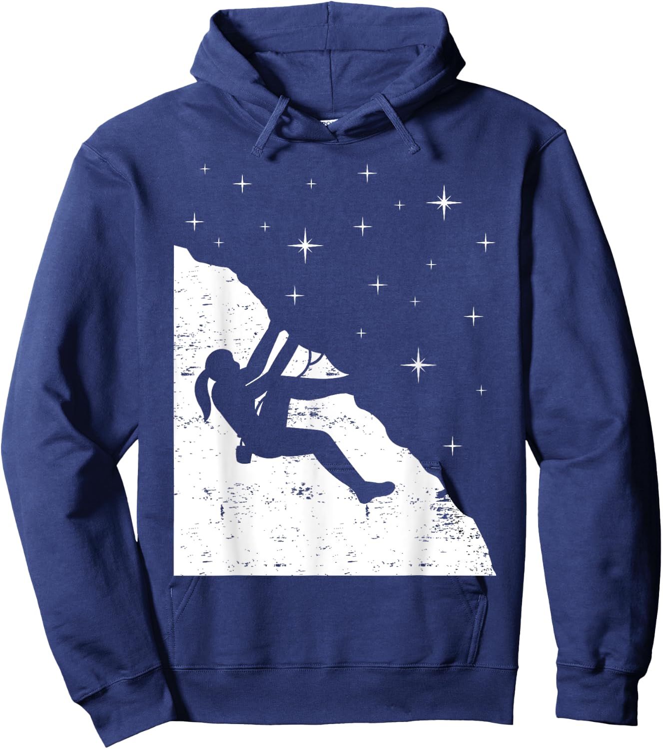 Rock Climbing Mountain Climber Bouldering I Girl Sky Stars Hoodie - Hoodie | Navy