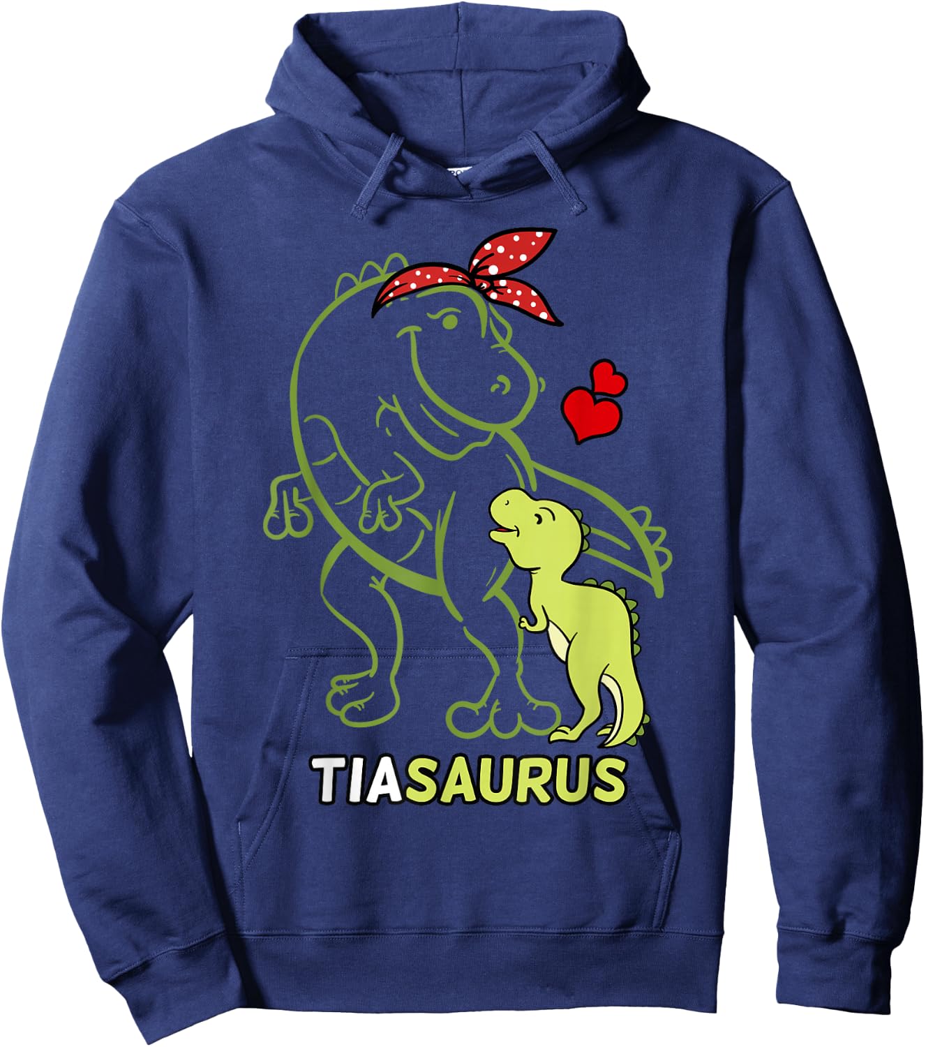 Tiasaurus Tia Tyrannosaurus Dinosaur Baby Auntie Hoodie - Hoodie | Navy