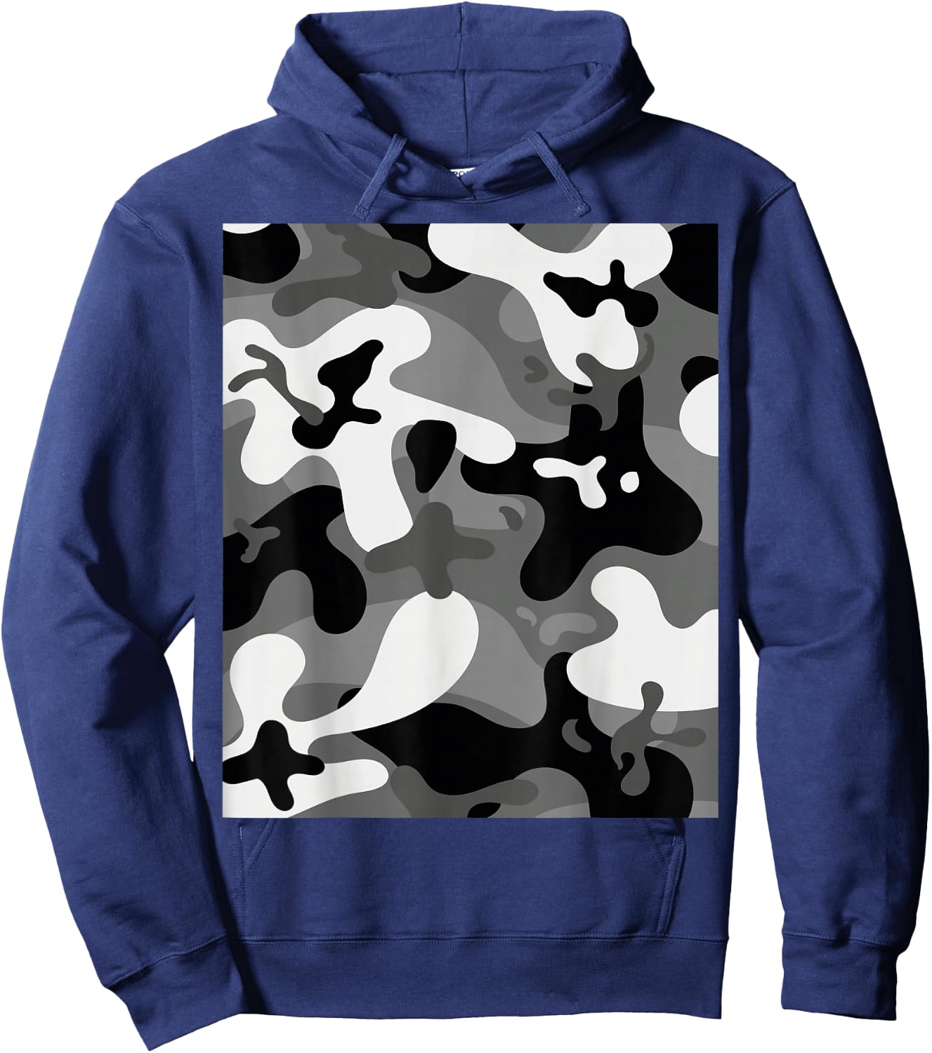 Grey Black White Camouflage Army Military Soldier Camouflage Hoodie - Hoodie | Navy