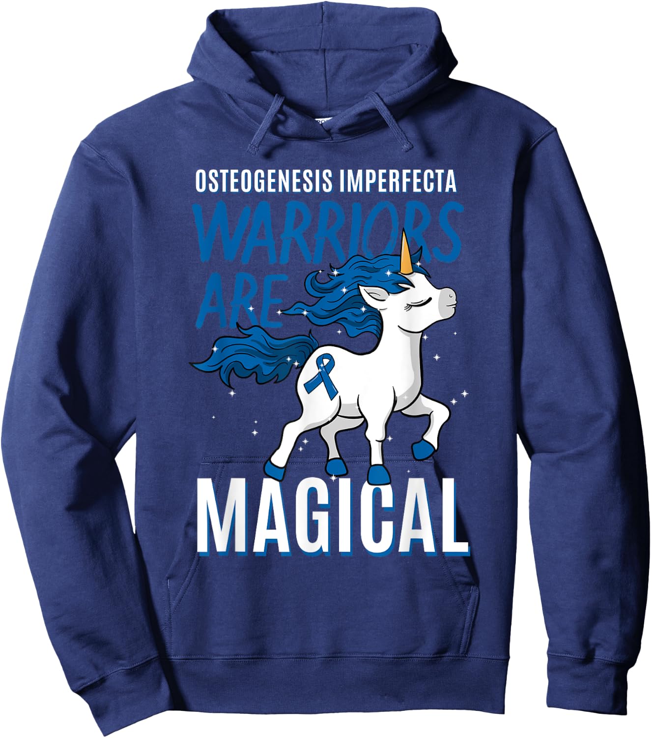 Osteogenesis Imperfecta Brittle Bone Disease Unicorn Gift Hoodie - Hoodie | Navy