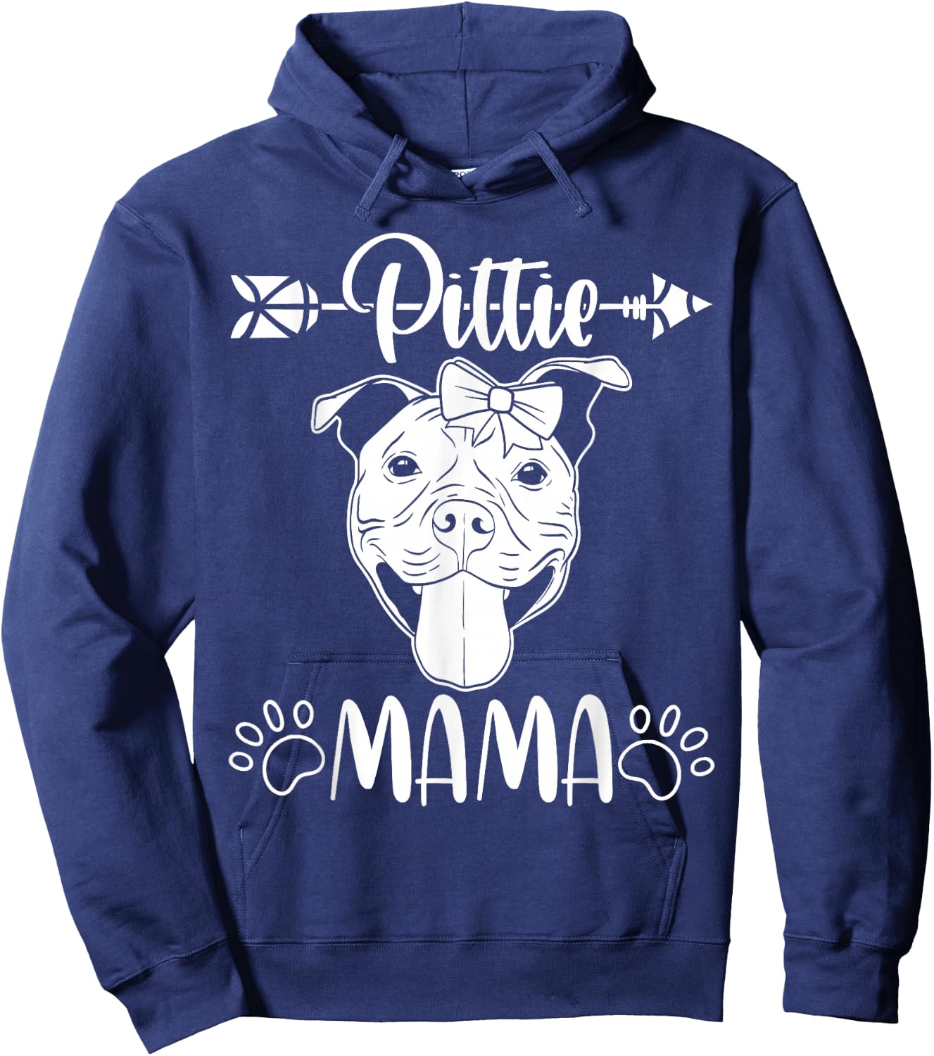Dog Mummy Pittie Mama Pitbull Mum Mother's Day Pitbull Dogs Hoodie - Hoodie | Navy