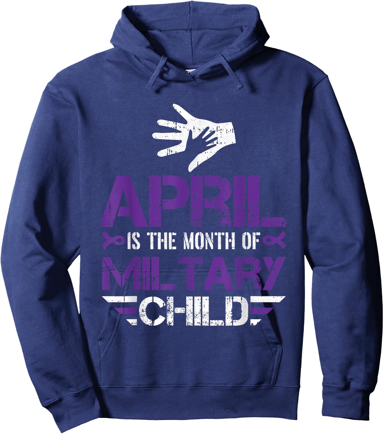 April Is The Month Of The Military Child Army Soldier Kids Hoodie - Hoodie | Navy