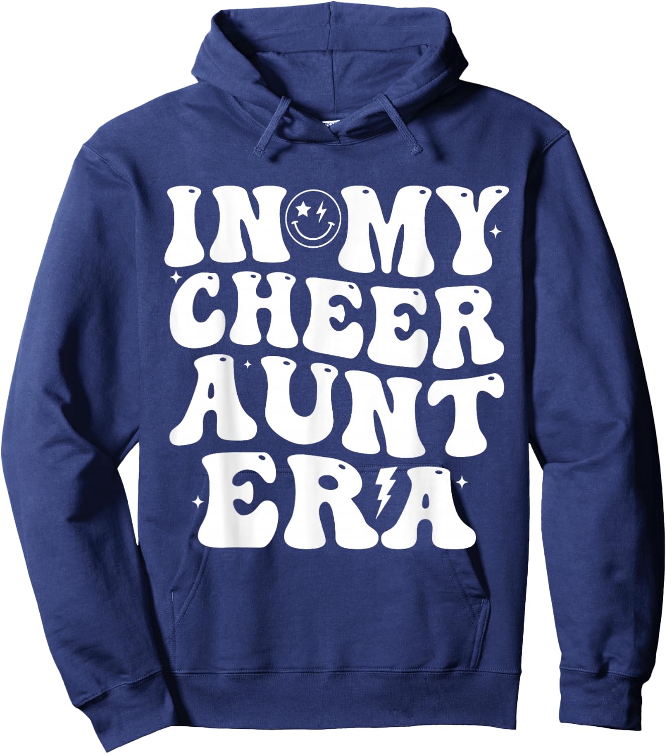 In My Cheer Aunt Era Trendy Cheerleading Sports Cheer Auntie Hoodie - Hoodie | Navy