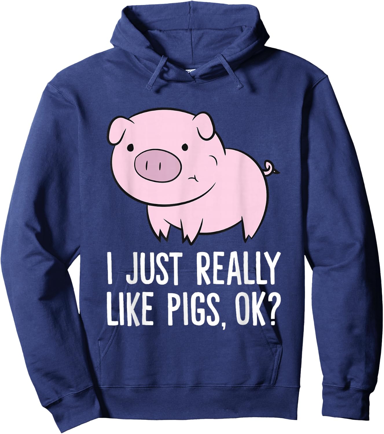 I Just Really Like Pigs, OK? Kids Boys Love Pigs Hoodie - Hoodie | Navy