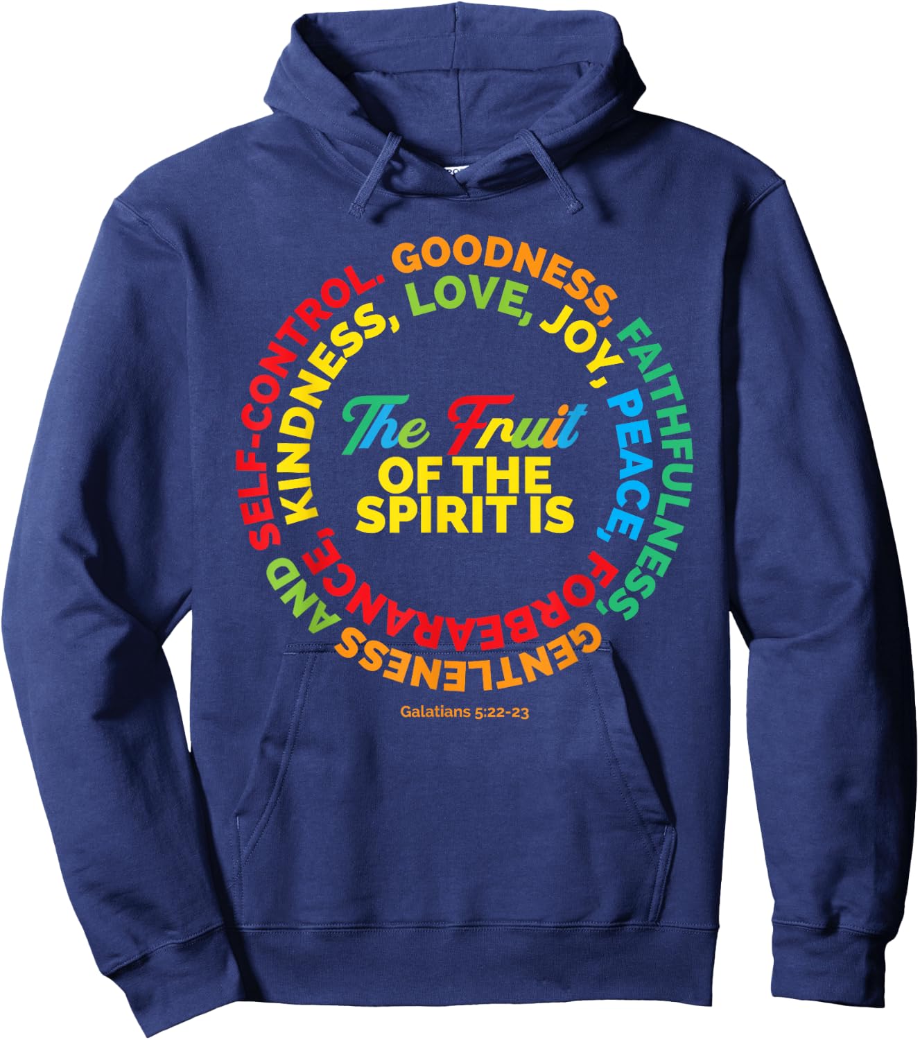 Fruit of The Spirit Christian Hoodie - Hoodie | Navy