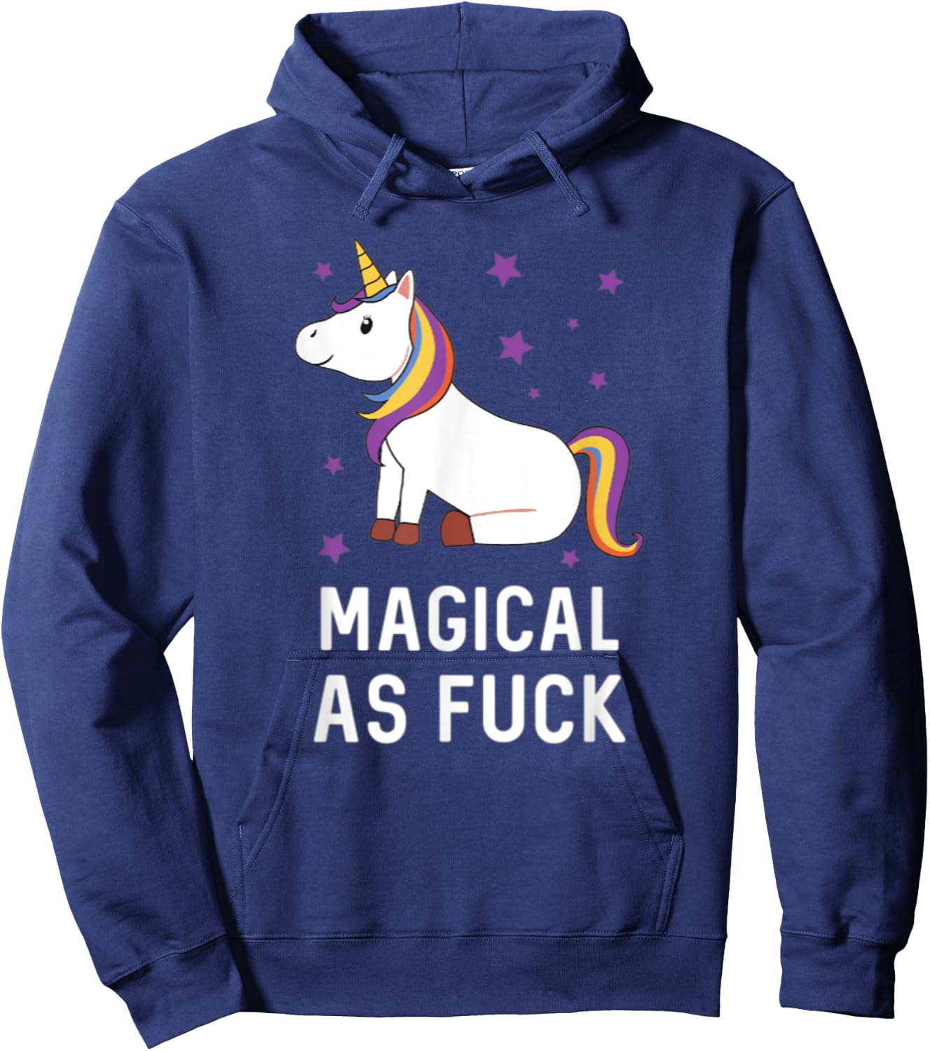 Magical as Fuck Unicorn Majestic Rainbow Gift Hoodie - Hoodie | Navy