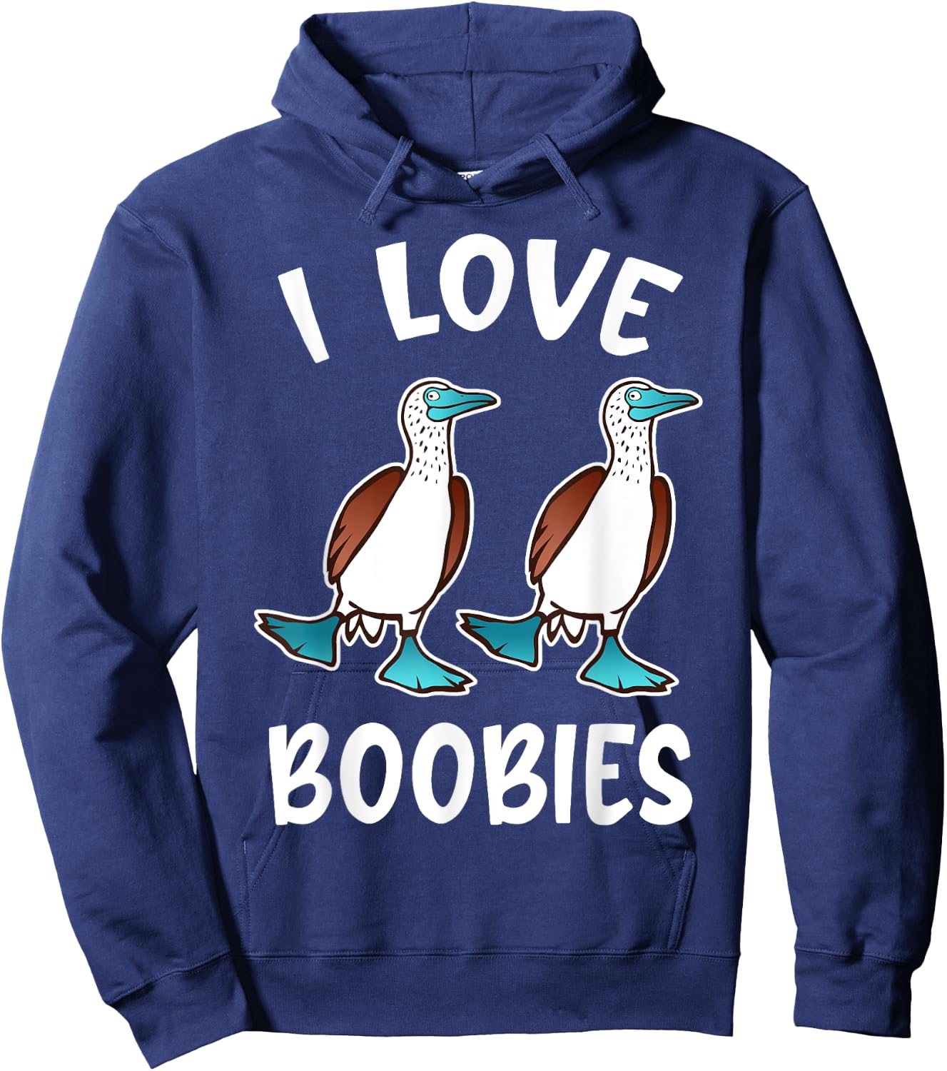 Funny I Love Boobies Gift design for Birdwatchers Hoodie - Hoodie | Navy