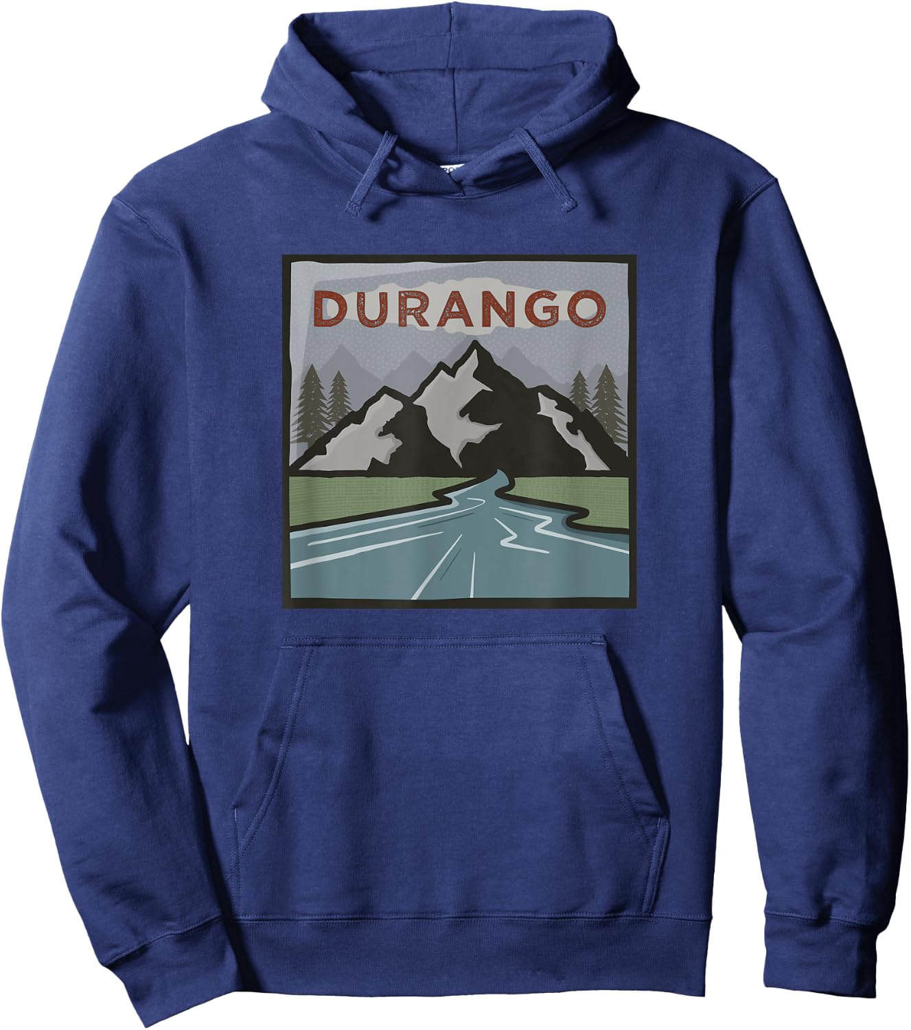 Vintage Durango, CO Illustration / Retro Durango, CO Hoodie - Hoodie | Navy