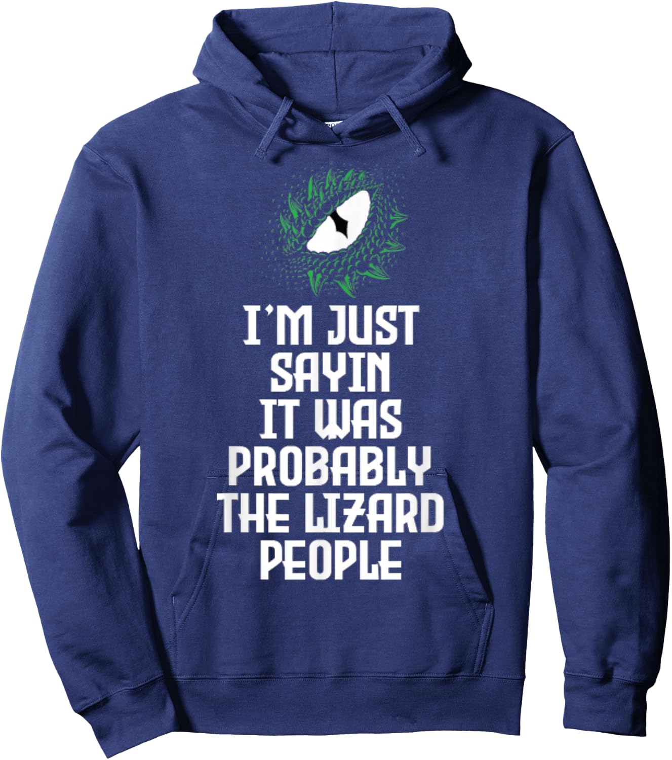 Funny Reptilian Agenda Lizard People Conspiracy Theory Gift Hoodie - Hoodie | Navy