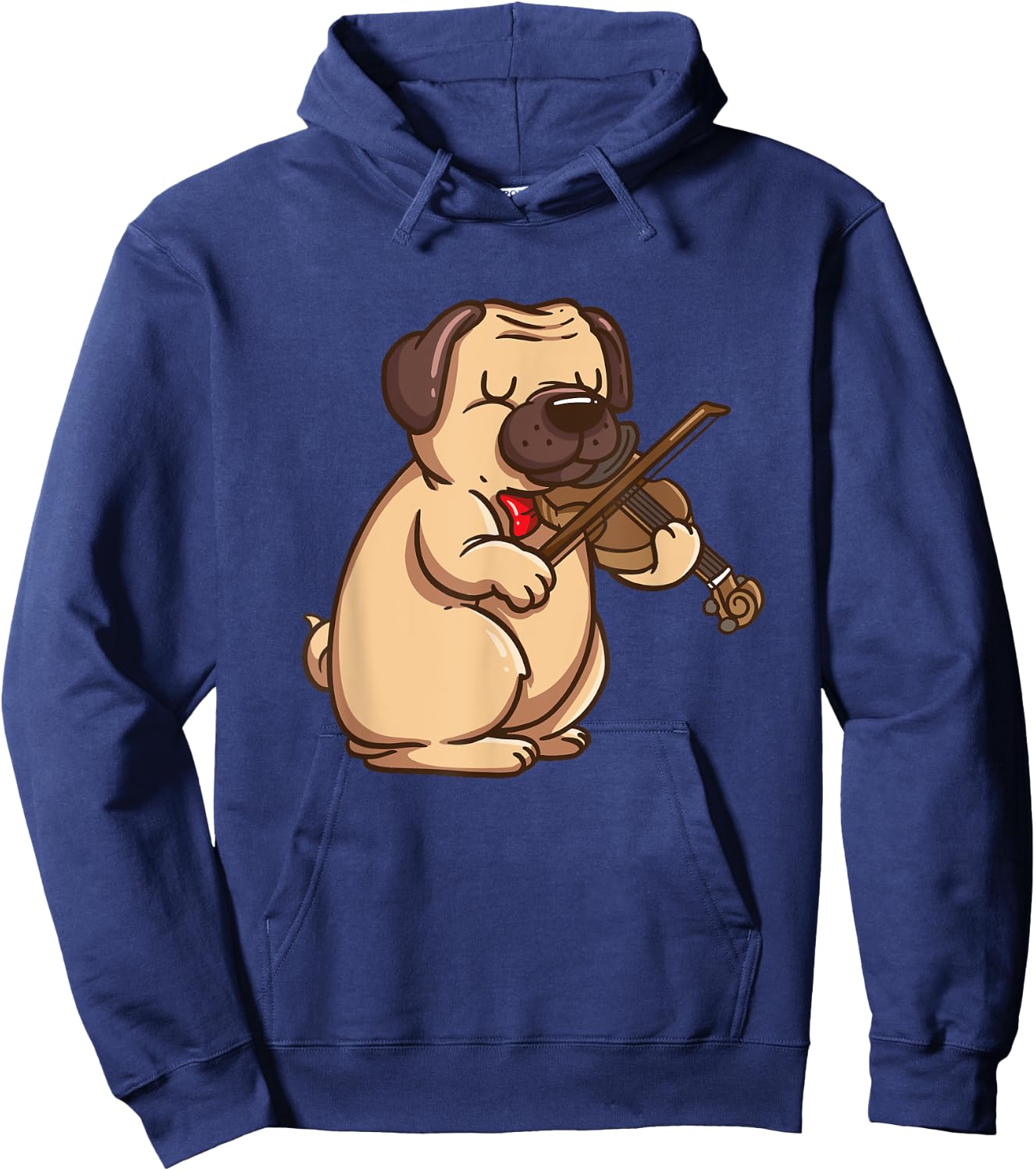 Geiger Pug Dog Violin Viola Player Music Gift Hoodie - Hoodie | Navy