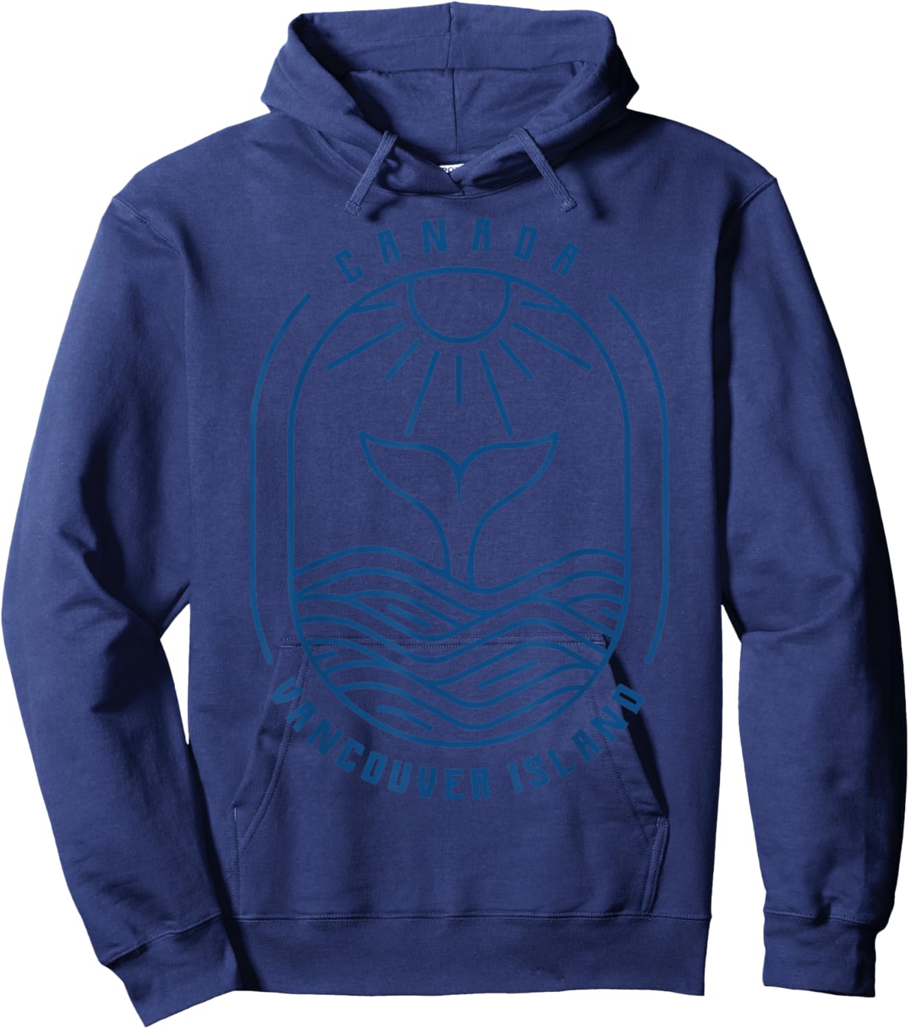 Vintage Vancouver Island Canada Whale Watching Spots Hoodie - Hoodie | Navy
