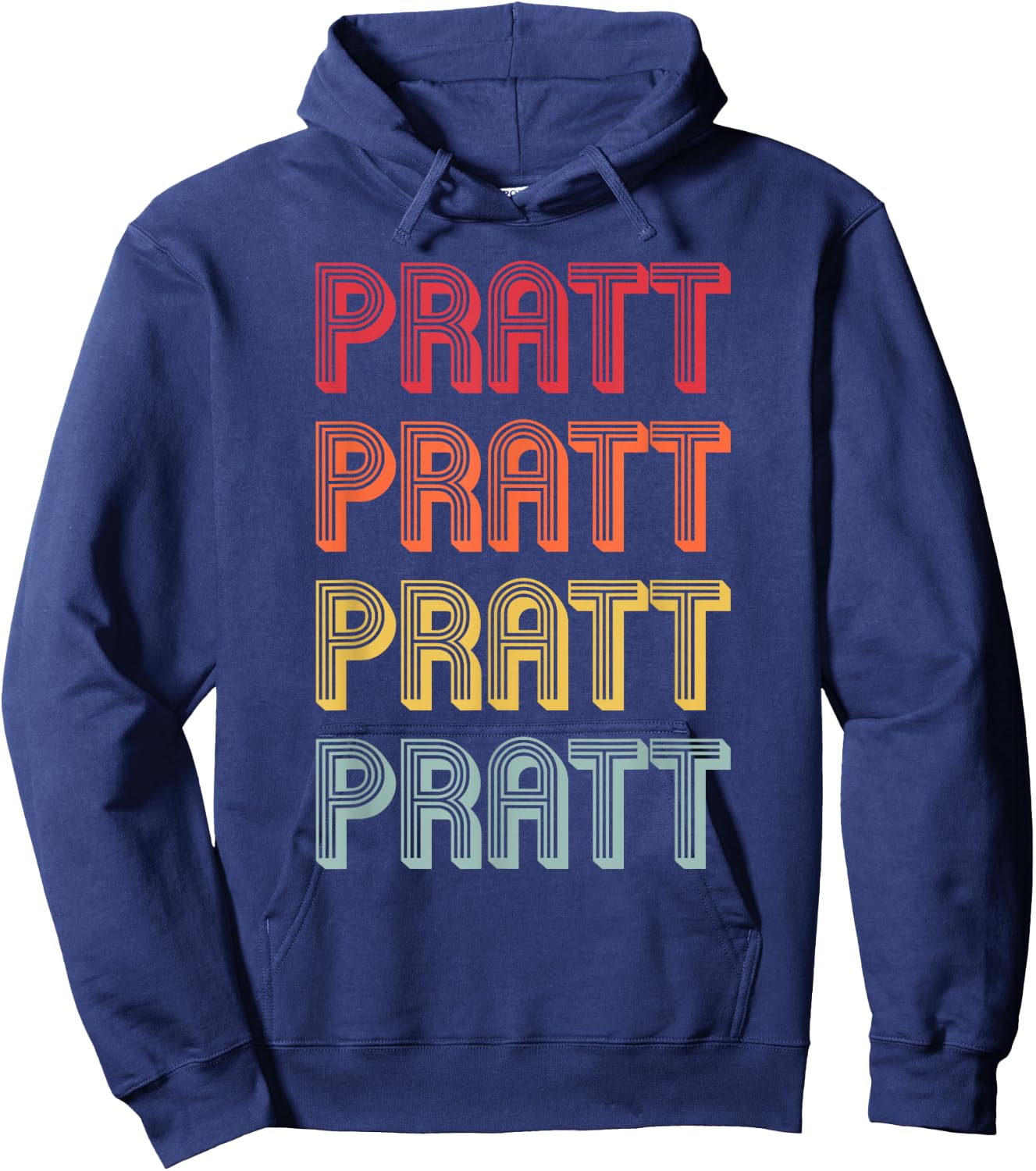 PRATT Gift Surname Funny Retro Vintage 80s Birthday Reunion Hoodie - Hoodie | Navy