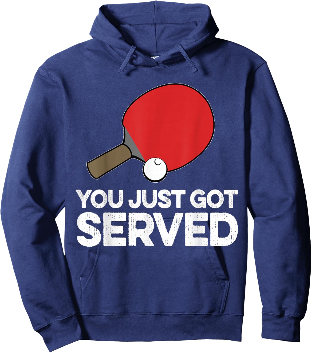Funny Ping Pong Humor Gift Table Tennis Pun Serve Joke Hoodie - Hoodie | Navy