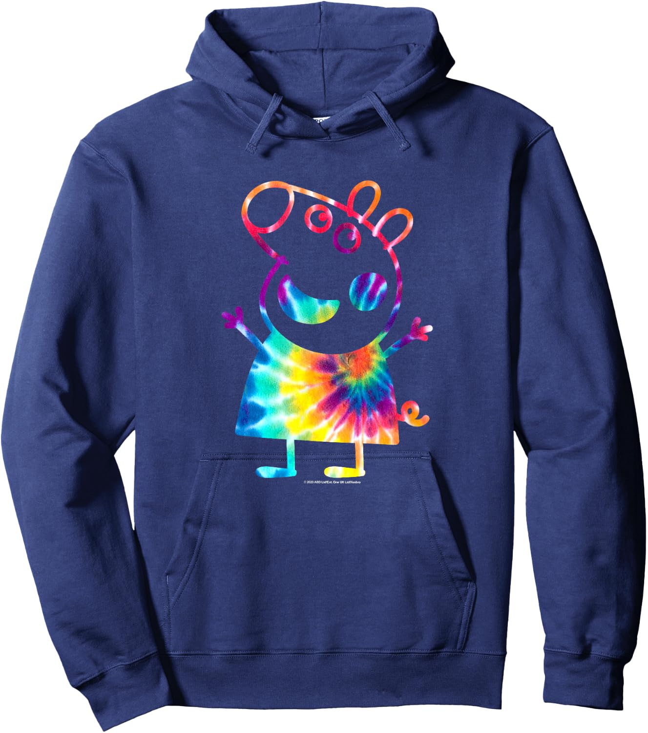 Peppa Pig Tie Dye Portrait Hoodie - Hoodie | Navy