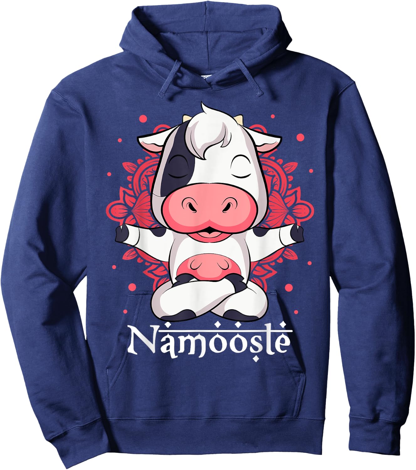 Cow Yoga Namoostee Shirt Funny Cow Lovers Gift Namaste Yoga Hoodie - Hoodie | Navy