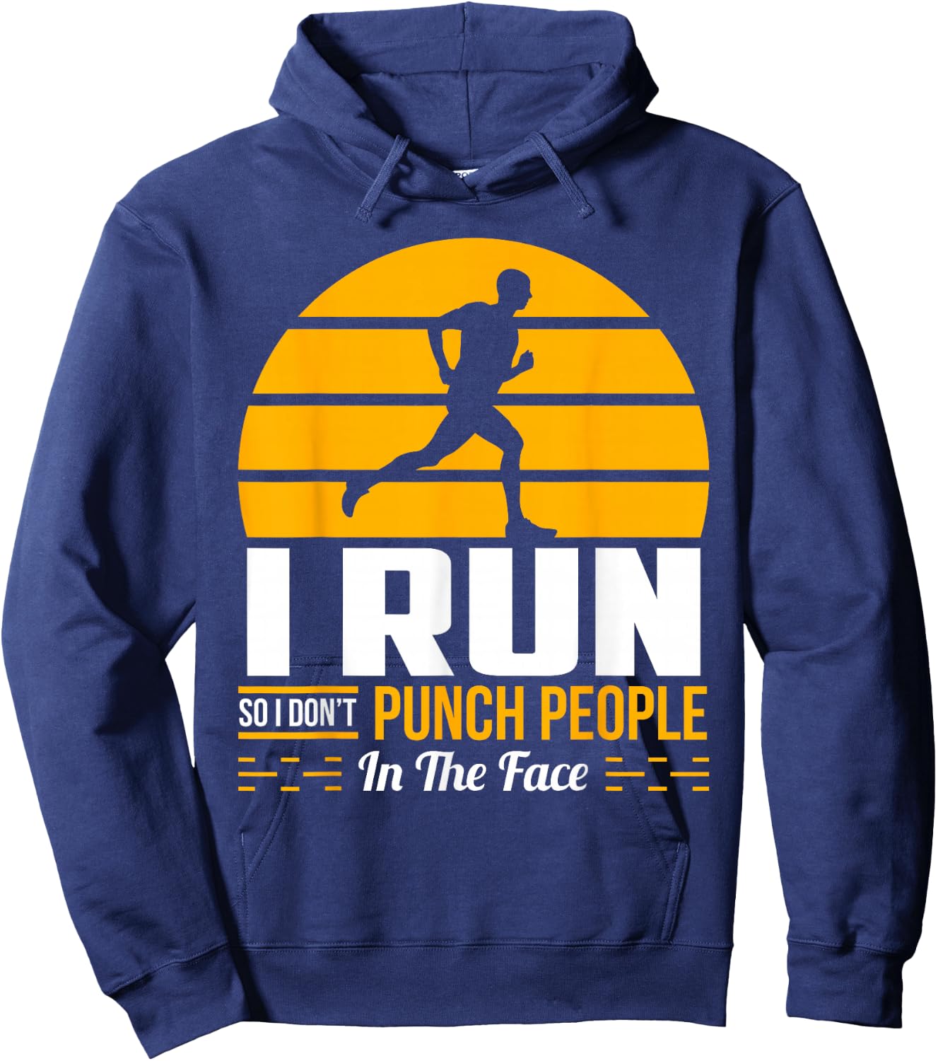 Runner Gift Funny Running Marathon Sport Sarcastic Gift Hoodie - Hoodie | Navy