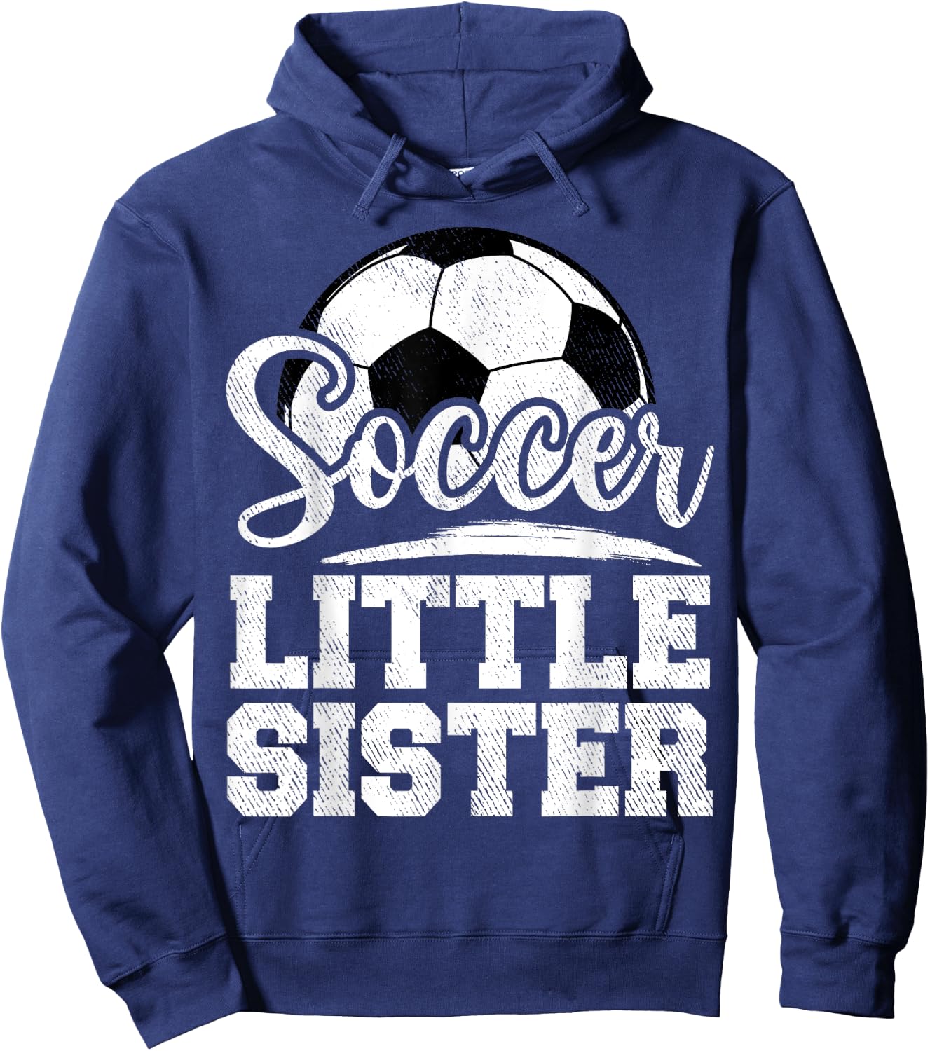 Soccer Little Sister Soccer Player Game Day Hoodie - Hoodie | Navy