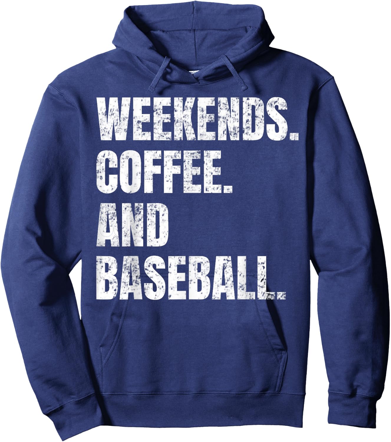 Weekends Coffee And Baseball Retro Fan Baseball Lovers Funny Hoodie - Hoodie | Navy