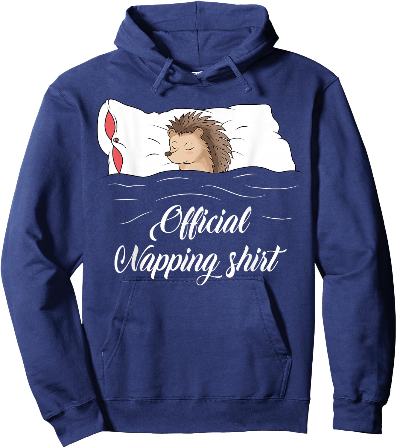 Sleeping Hedgehog Lover Pyjamas Official Napping Hoodie - Hoodie | Navy
