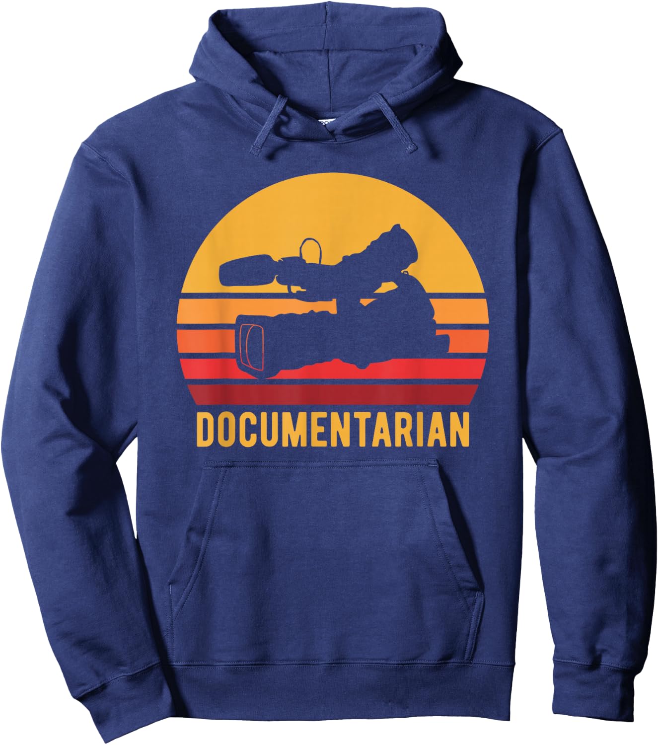 Retro Documentarian Filmmaking Camera Documentary Filmmaker Hoodie - Hoodie | Navy