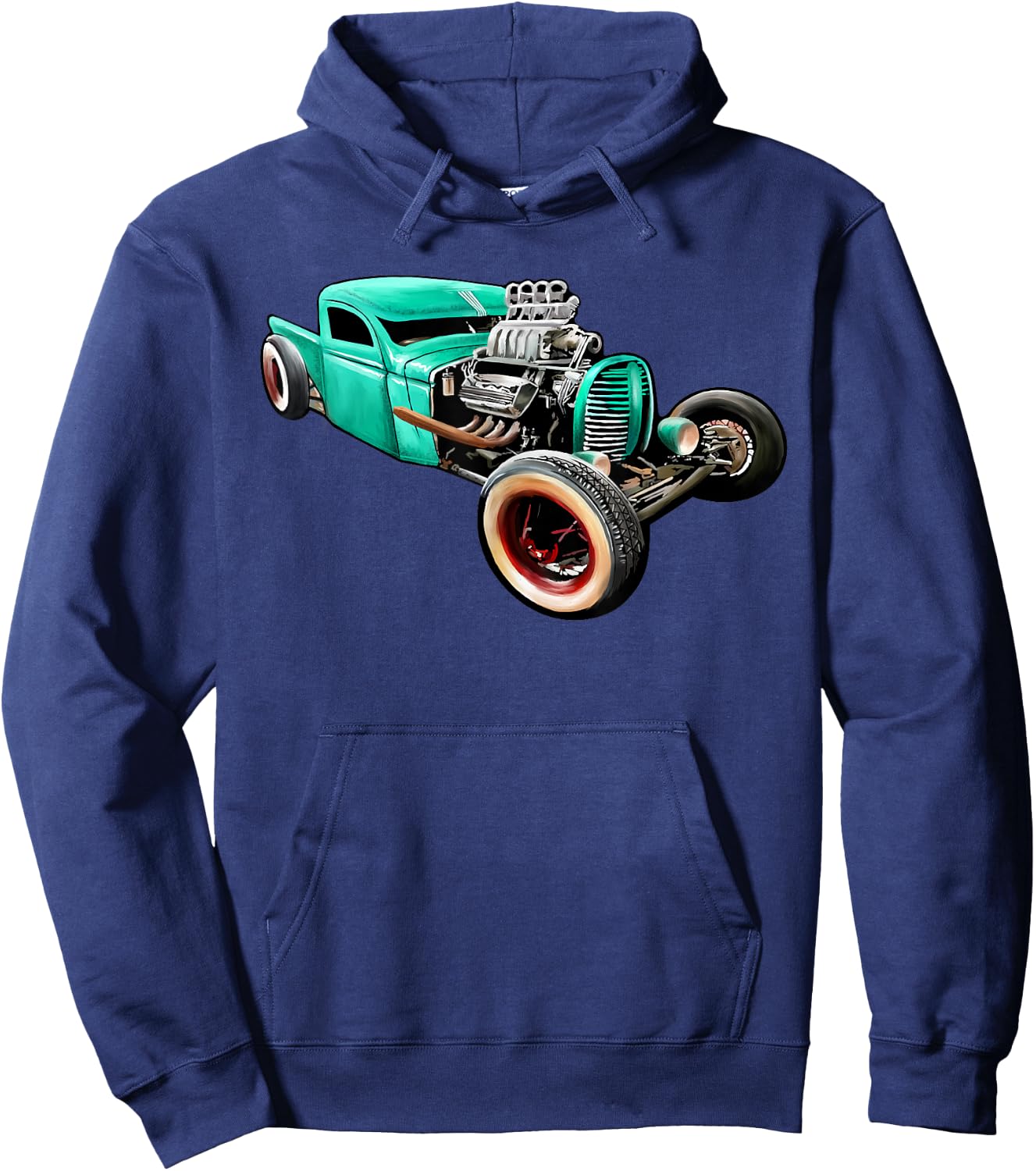 Rust Bucket Outline Funny Hot Retro Rod Diesel Cars Gift Men Hoodie - Hoodie | Navy