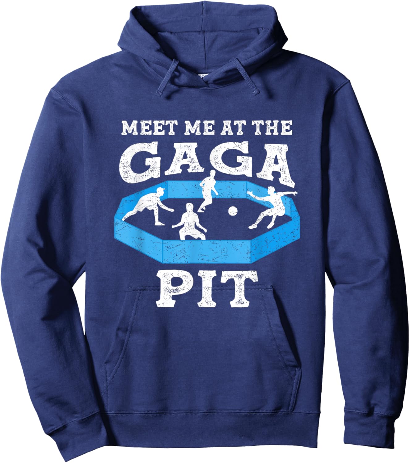 Meet Me At The Gaga Pit Dodgeball Costume Kids Gaga Ball Hoodie - Hoodie | Navy