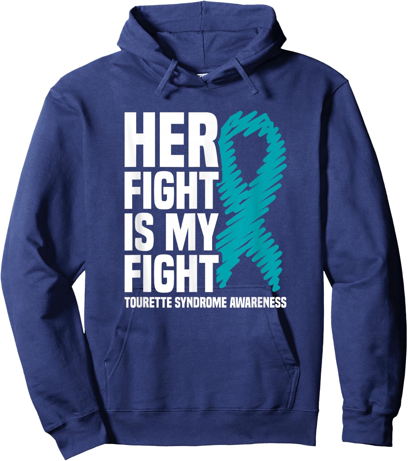 Her Fight Is My Fight Tourette Syndrome Awareness Hoodie - Hoodie | Navy