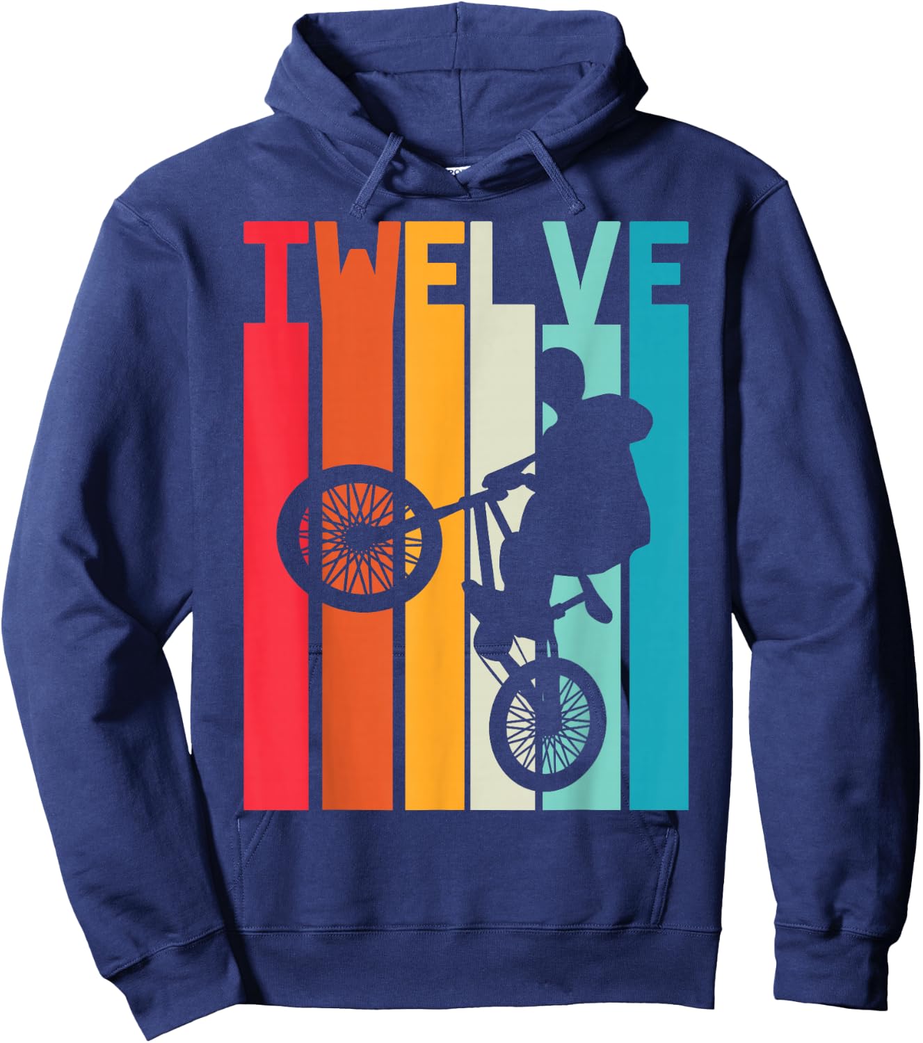 12 Year Old BMX Birthday Gift Party Boys Dirt Biking 12th Hoodie - Hoodie | Navy