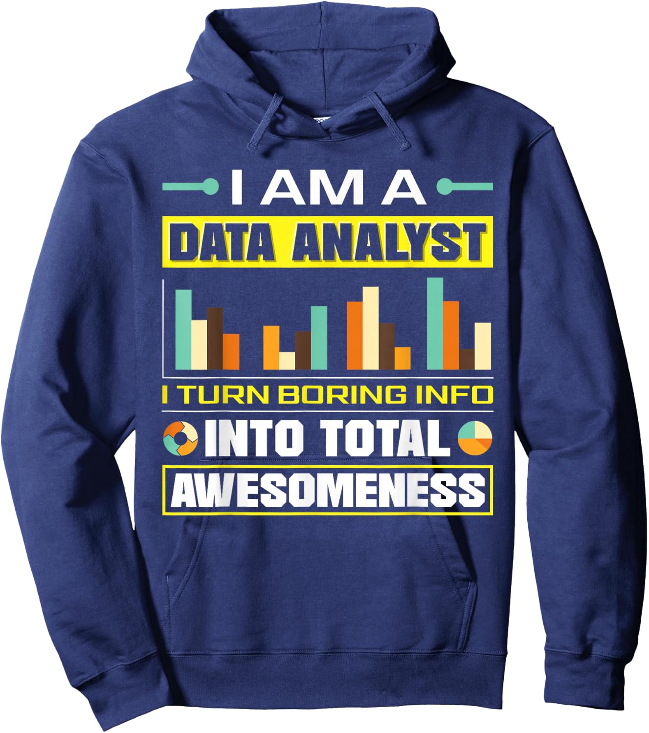 Data Analytics Data Technology Funny Data Analyst Joke Hoodie - Hoodie | Navy