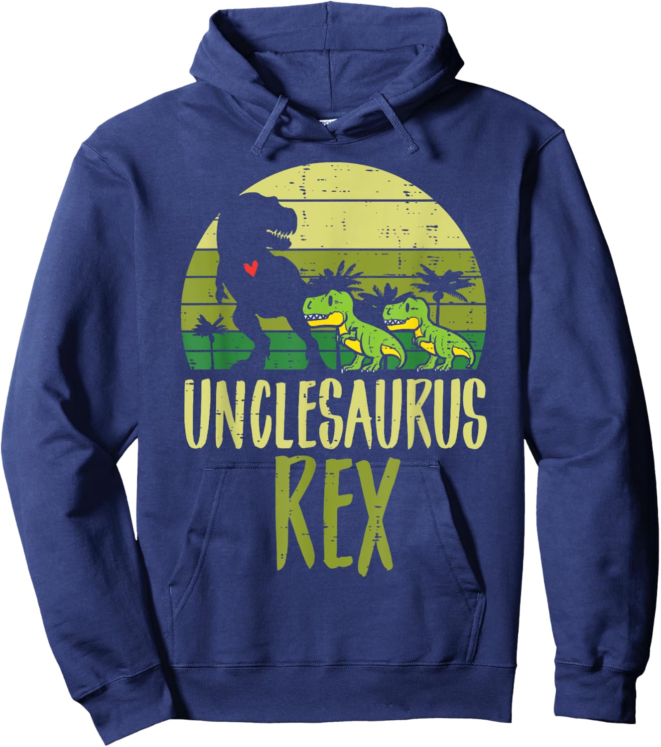 Unclesaurus Trex Funny Fathers Day Dinosaur Dino Uncle Men Hoodie - Hoodie | Navy