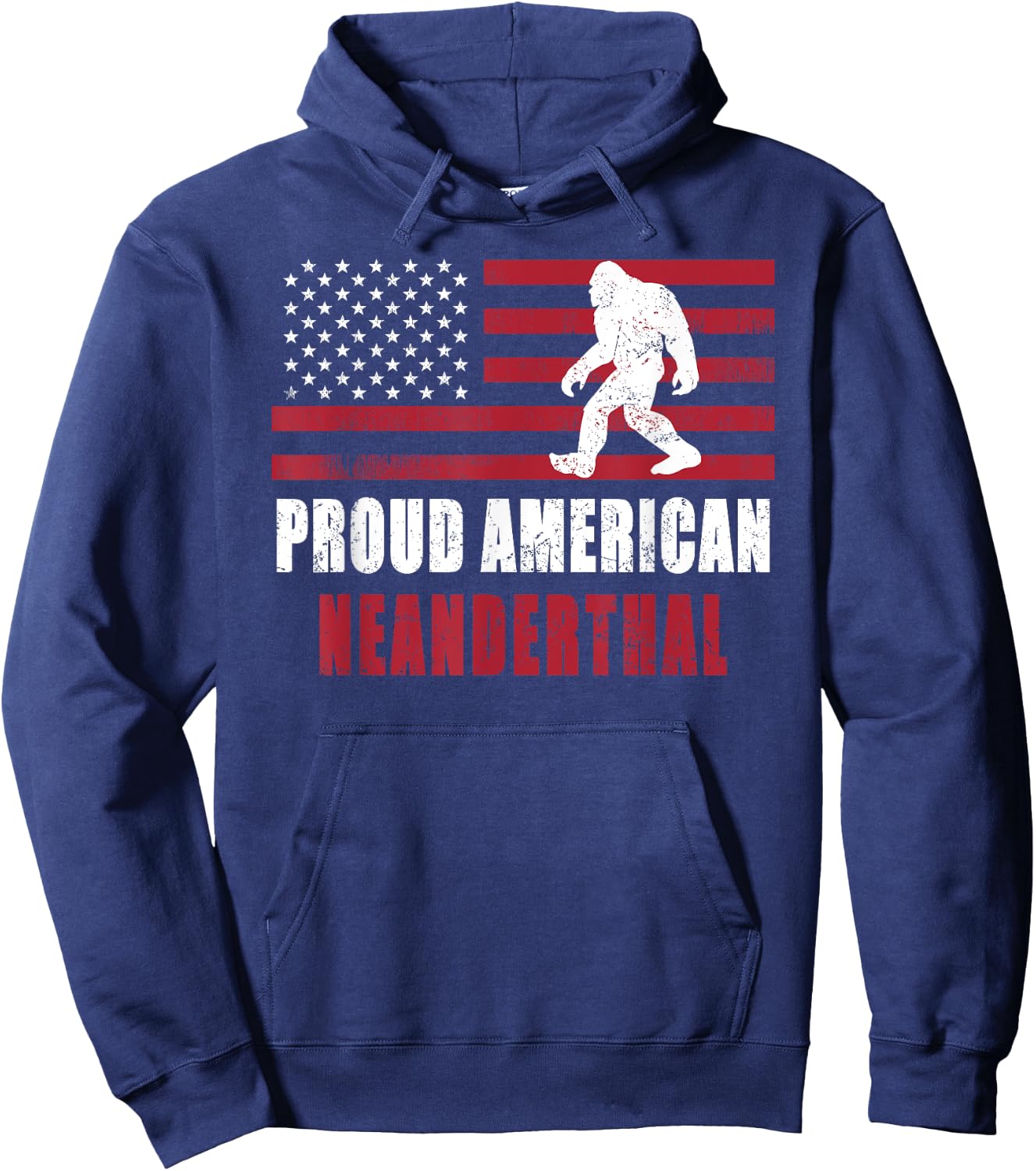 American Neanderthal vintage Flag for Proud Neanderthals Hoodie - Hoodie | Navy