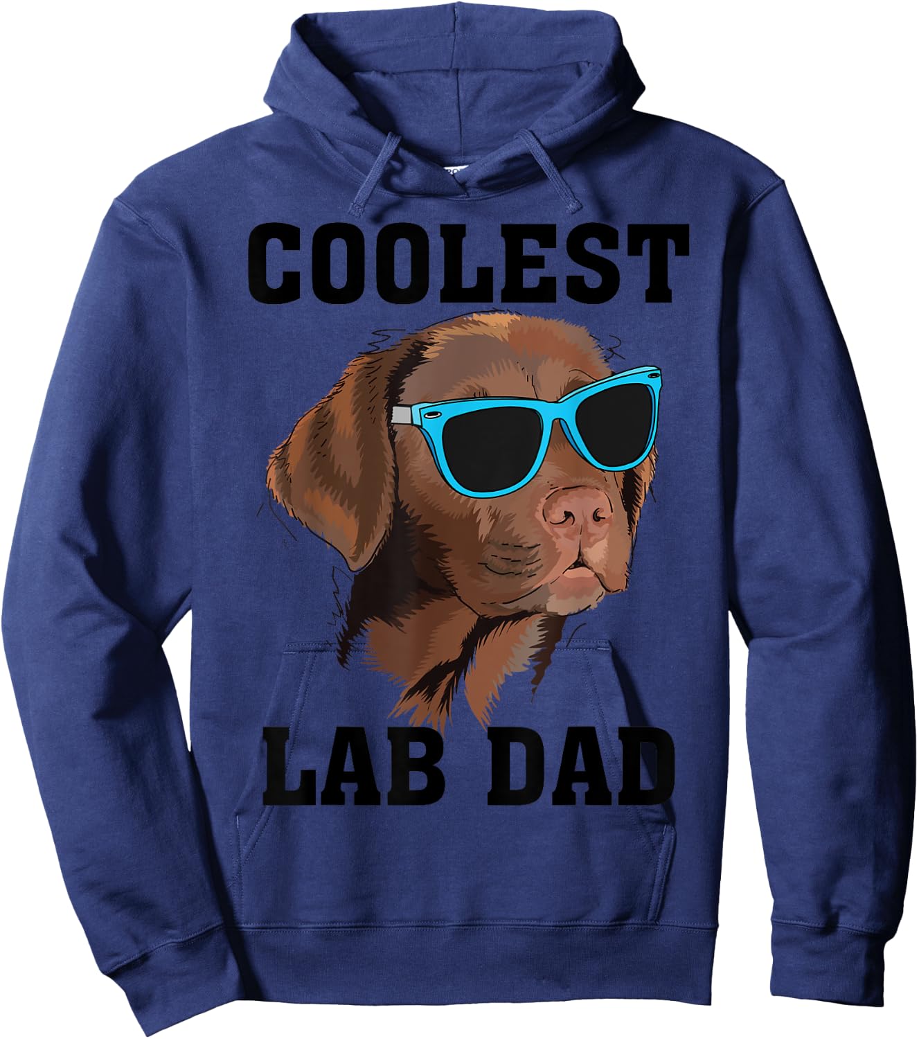 Funny Coolest Lab Dad Gift Black Labrador Dog Lover Men Hoodie - Hoodie | Navy