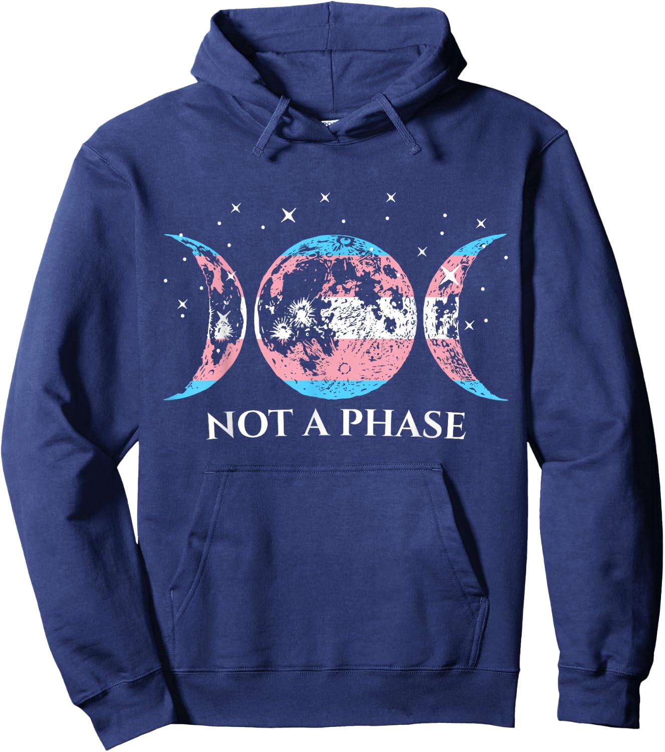 Funny Transgender Pride Flag Not A Phase Hoodie - Hoodie | Navy