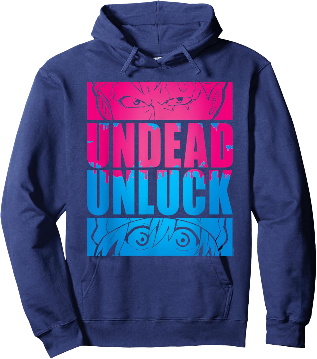 Undead Unluck Andy & Fuuko Eye Panels Hoodie - Hoodie | Navy