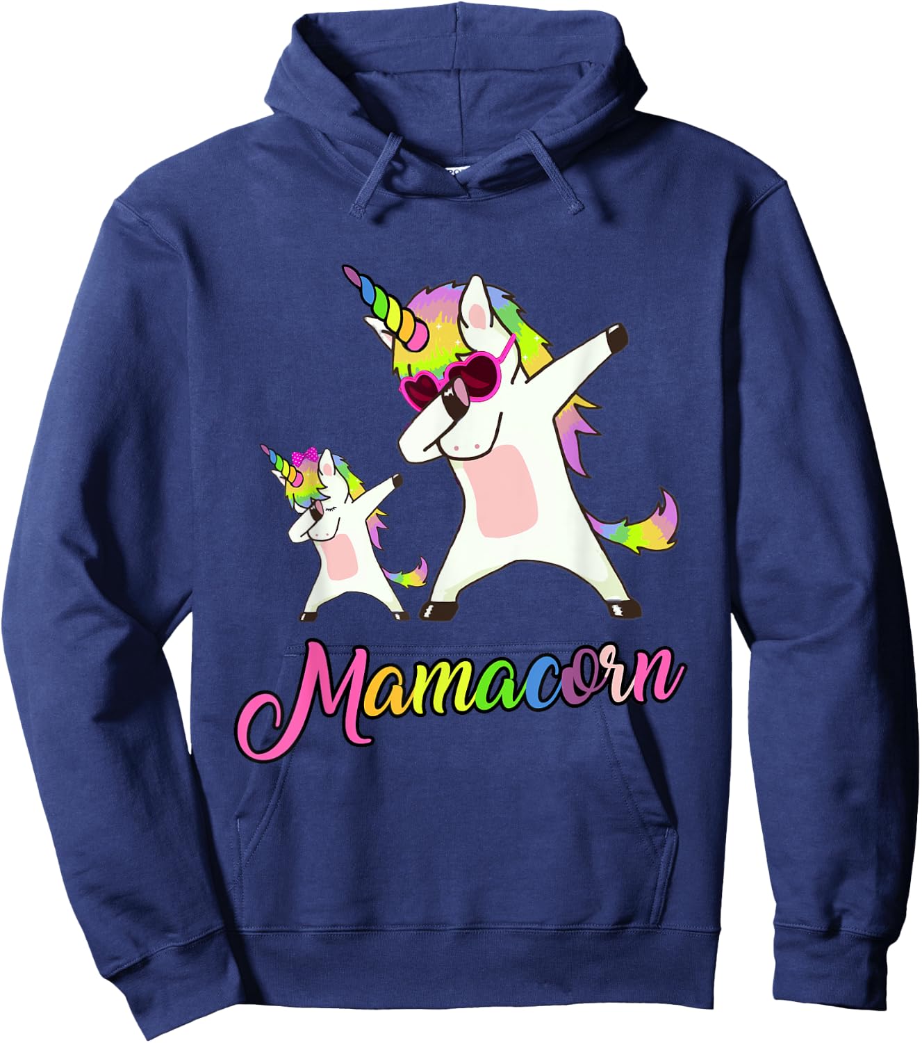 Mamacorn Funny Unicorn Mommy Unicorn Girl and Mother Hoodie - Hoodie | Navy