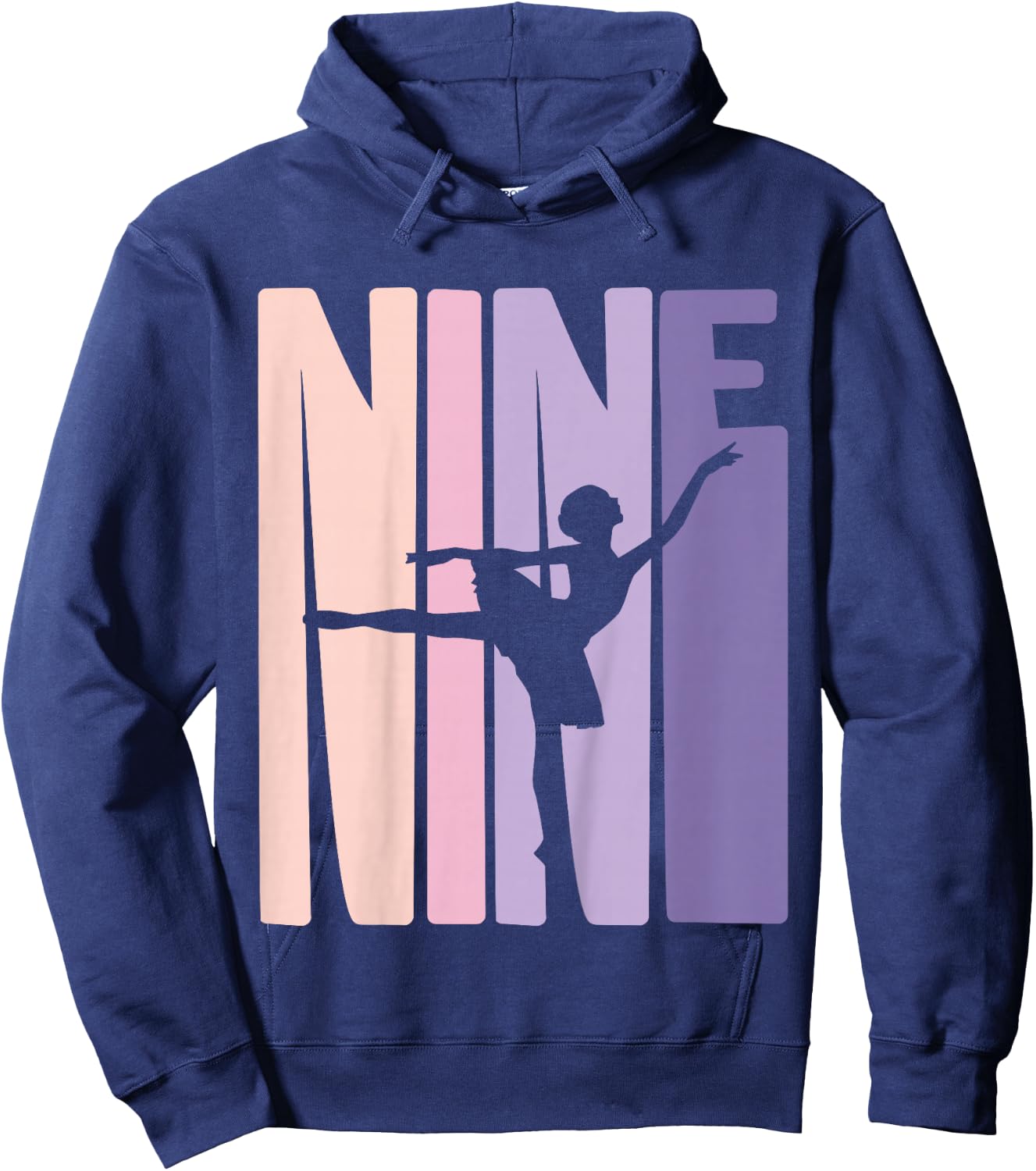 9th Birthday Gift Ballet Dancer 9 Years old Ballerina Girl Hoodie - Hoodie | Navy