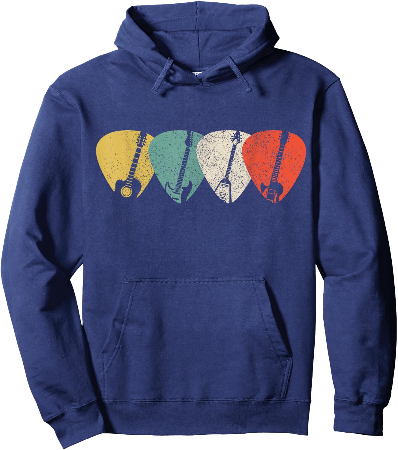 Gitarre - Apparel & Geschenke Guitar Music Vintage Musician Hoodie - Hoodie | Navy