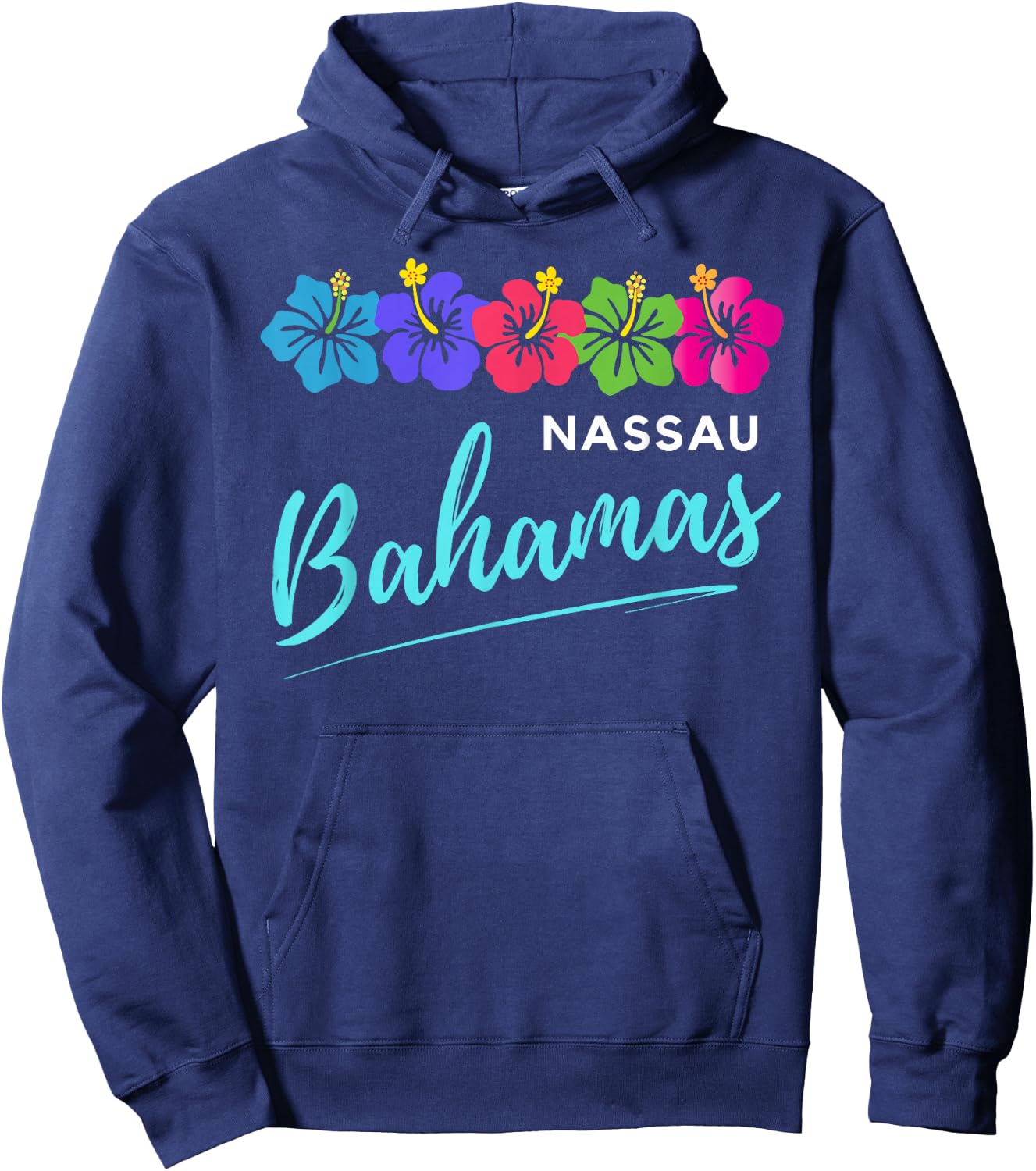 Nassau Bahamas Tropical Flower Beach Vacation Family Group Hoodie - Hoodie | Navy