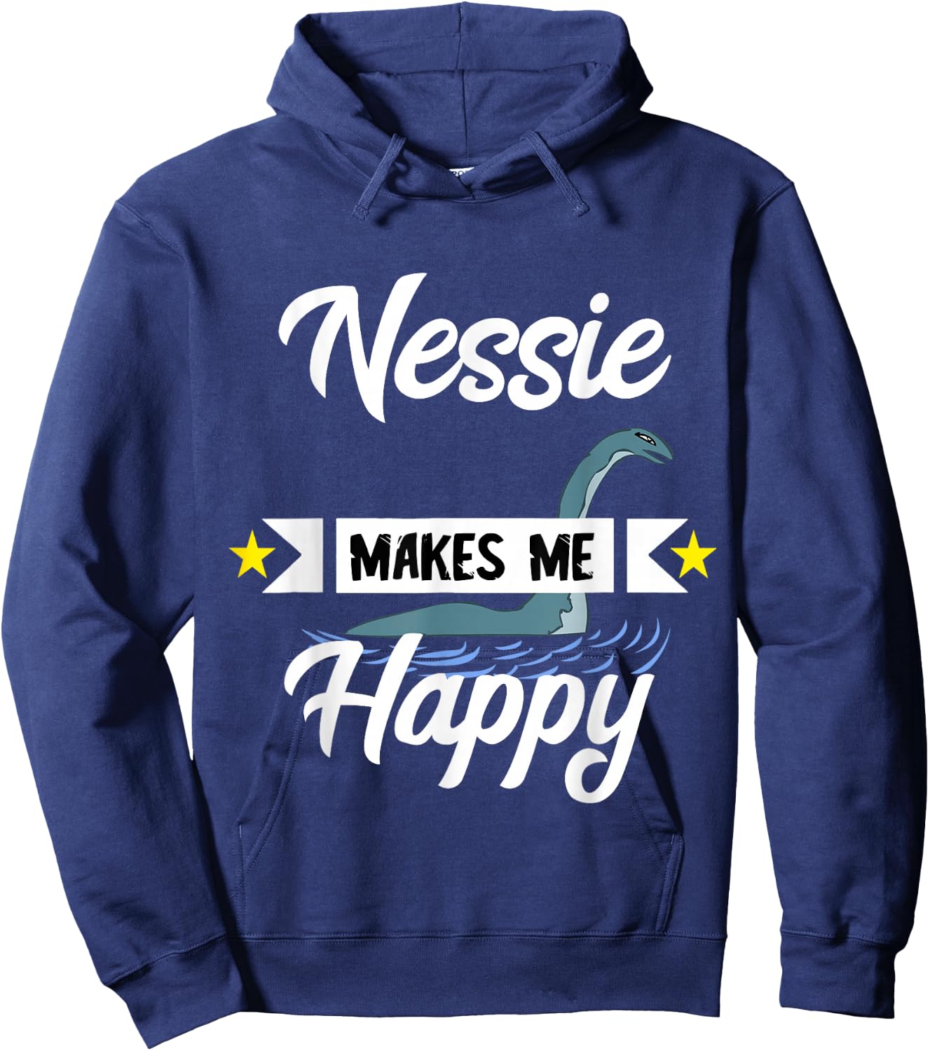 Nessie Macht Mich Glücklich Irish Monster Loch Ness Hoodie - Hoodie | Navy