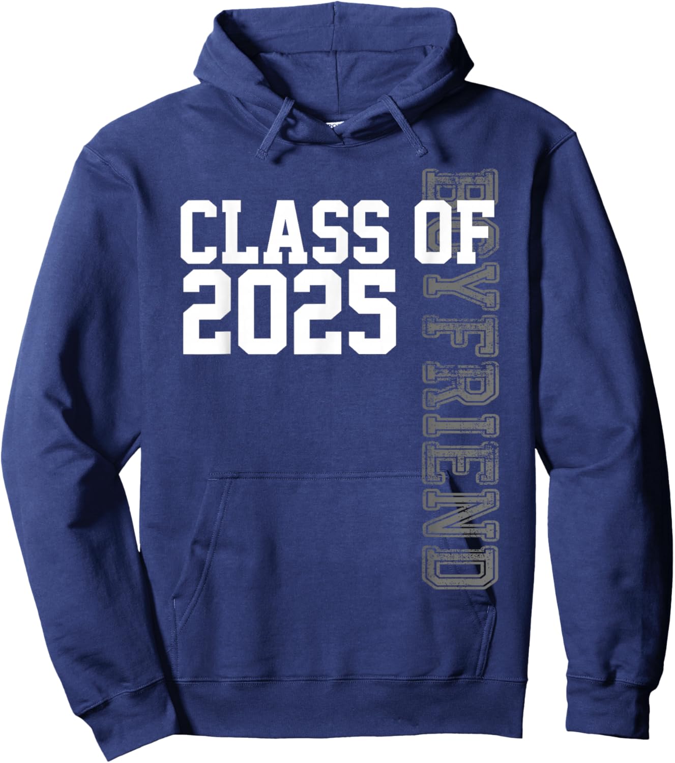 Senior 2025 Class Grad Proud Boyfriend Class of 2025 Hoodie - Hoodie | Navy