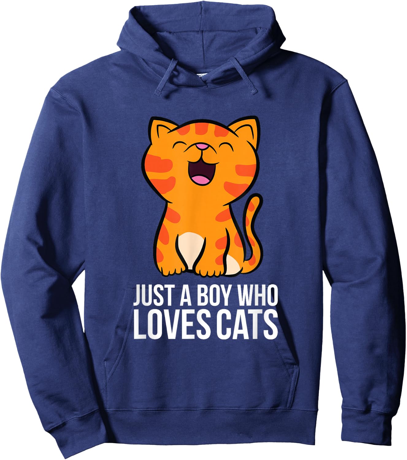 Just a Boy Who Loves Cats Hoodie - Hoodie | Navy